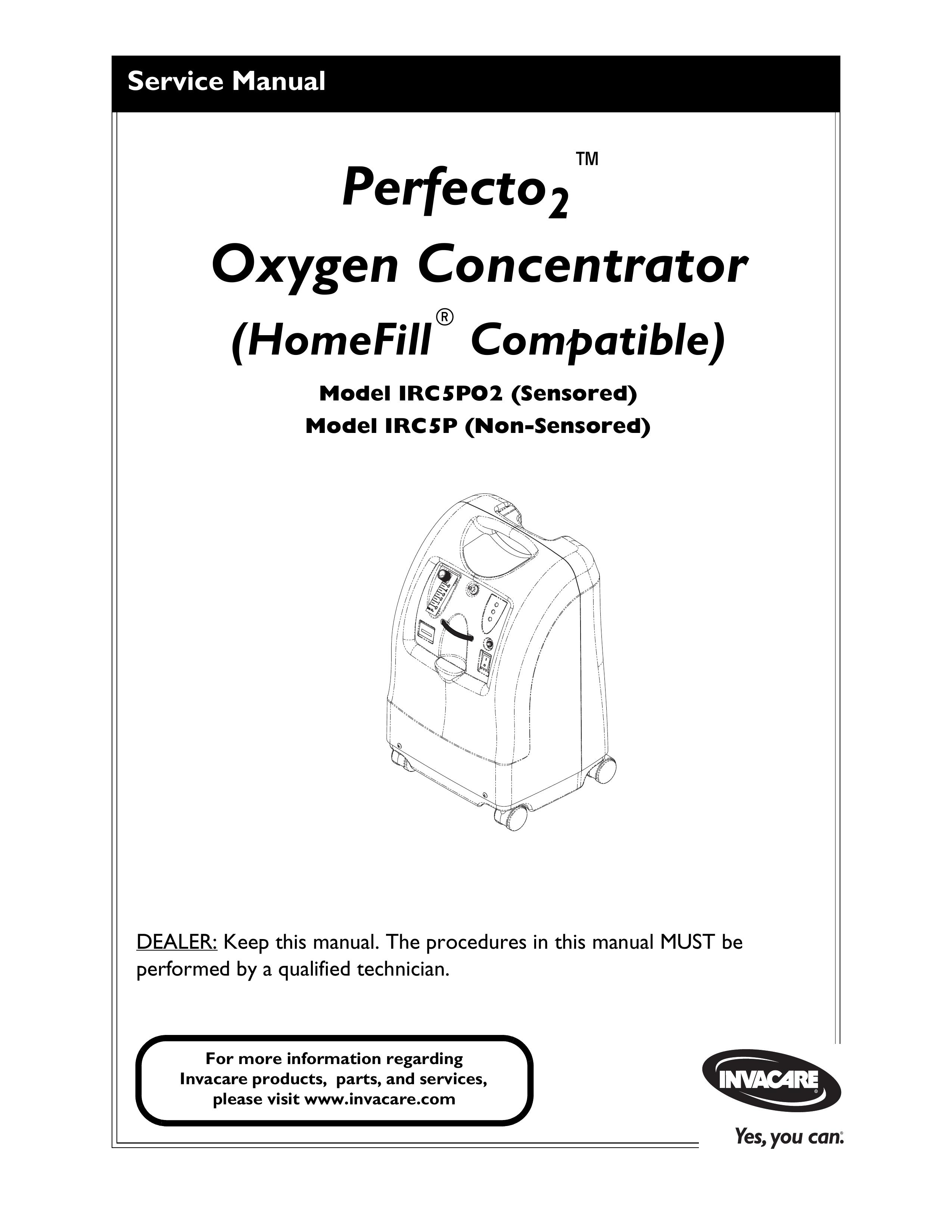 Invacare IRC5PO2 Oxygen Equipment User Manual