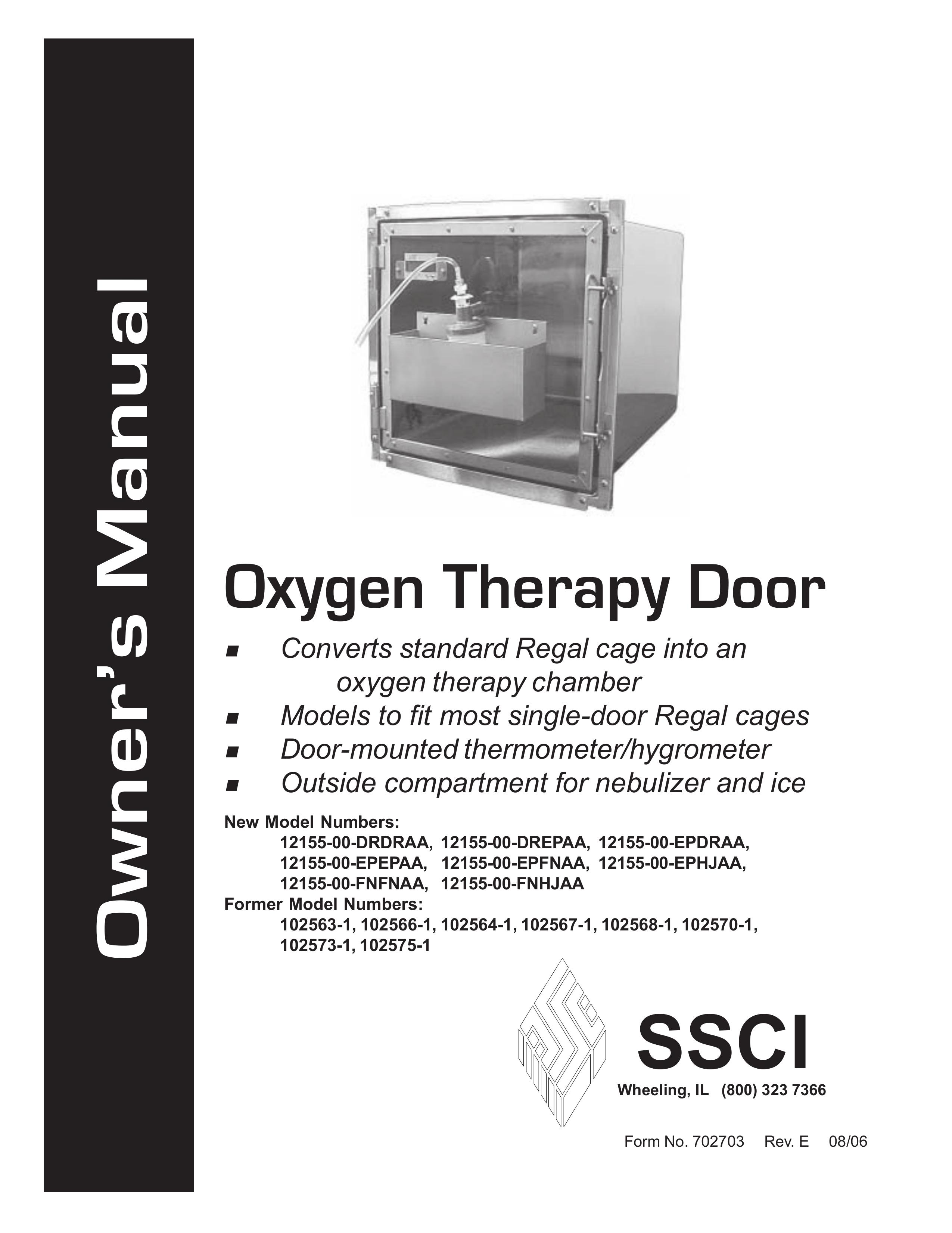 Suburban Mfg 12155-00-DREPAA Oxygen Equipment User Manual