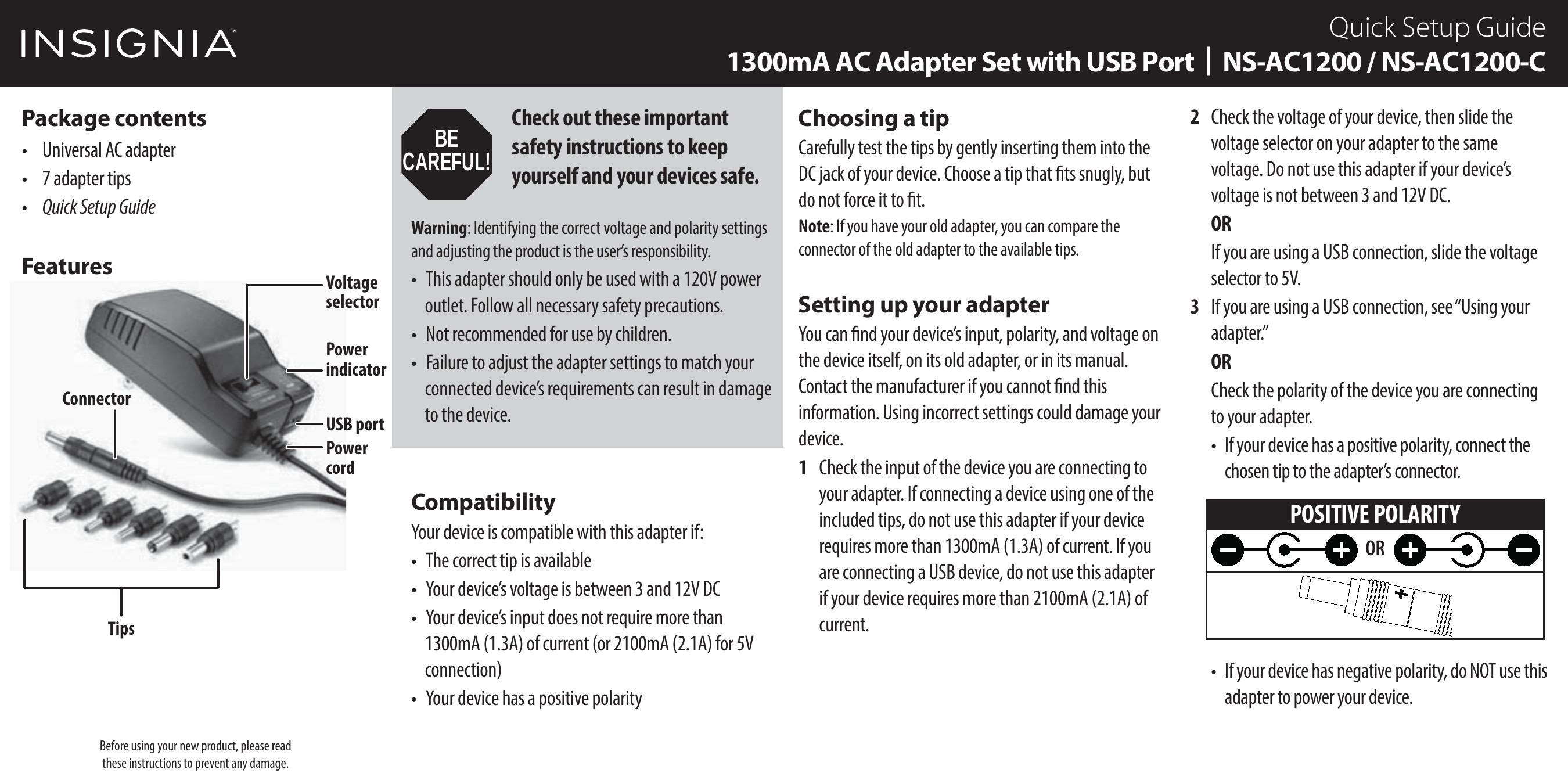 Insignia NS-AC1200 Pacemaker User Manual