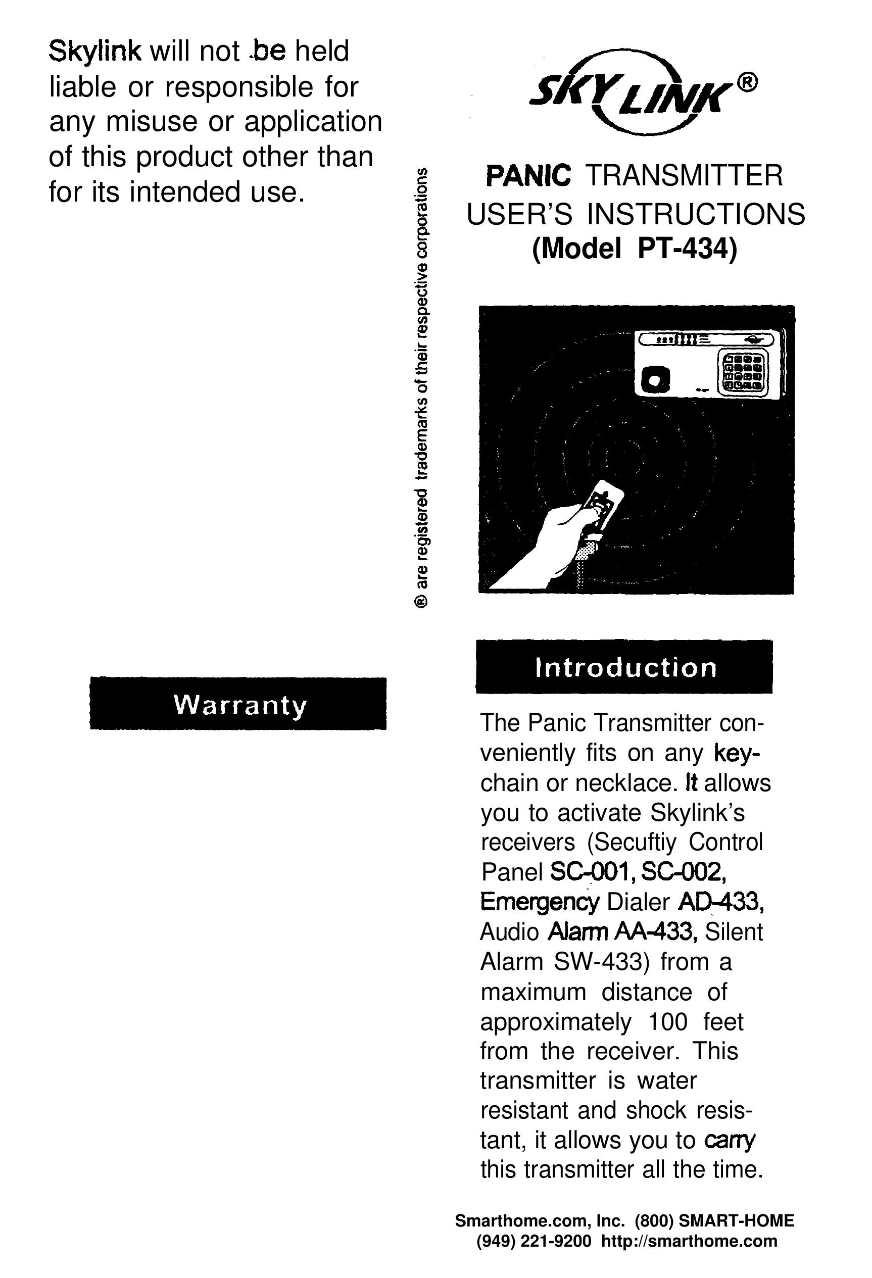 SkyLink PT-434 Pacemaker User Manual