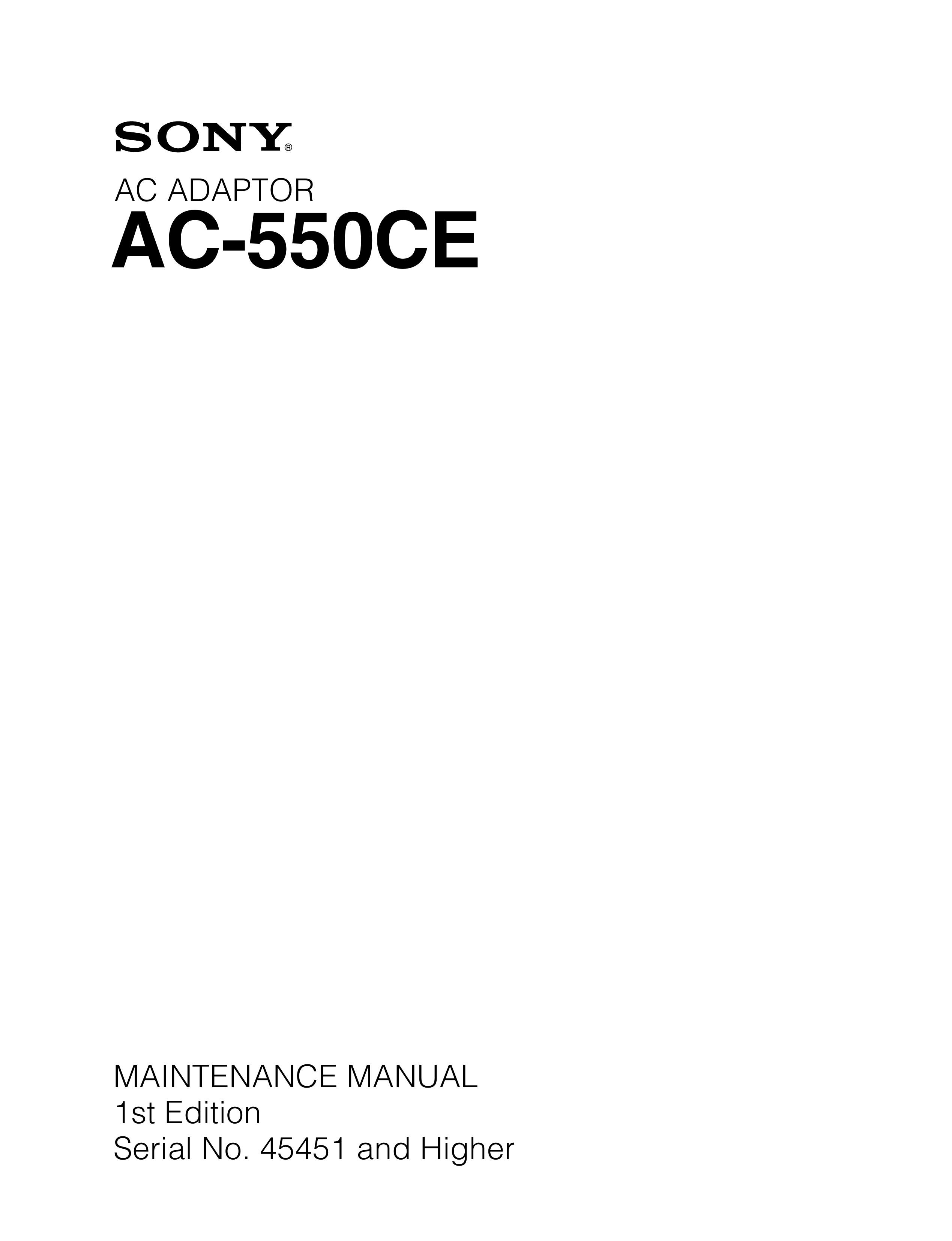 Sony AC-550CE Pacemaker User Manual
