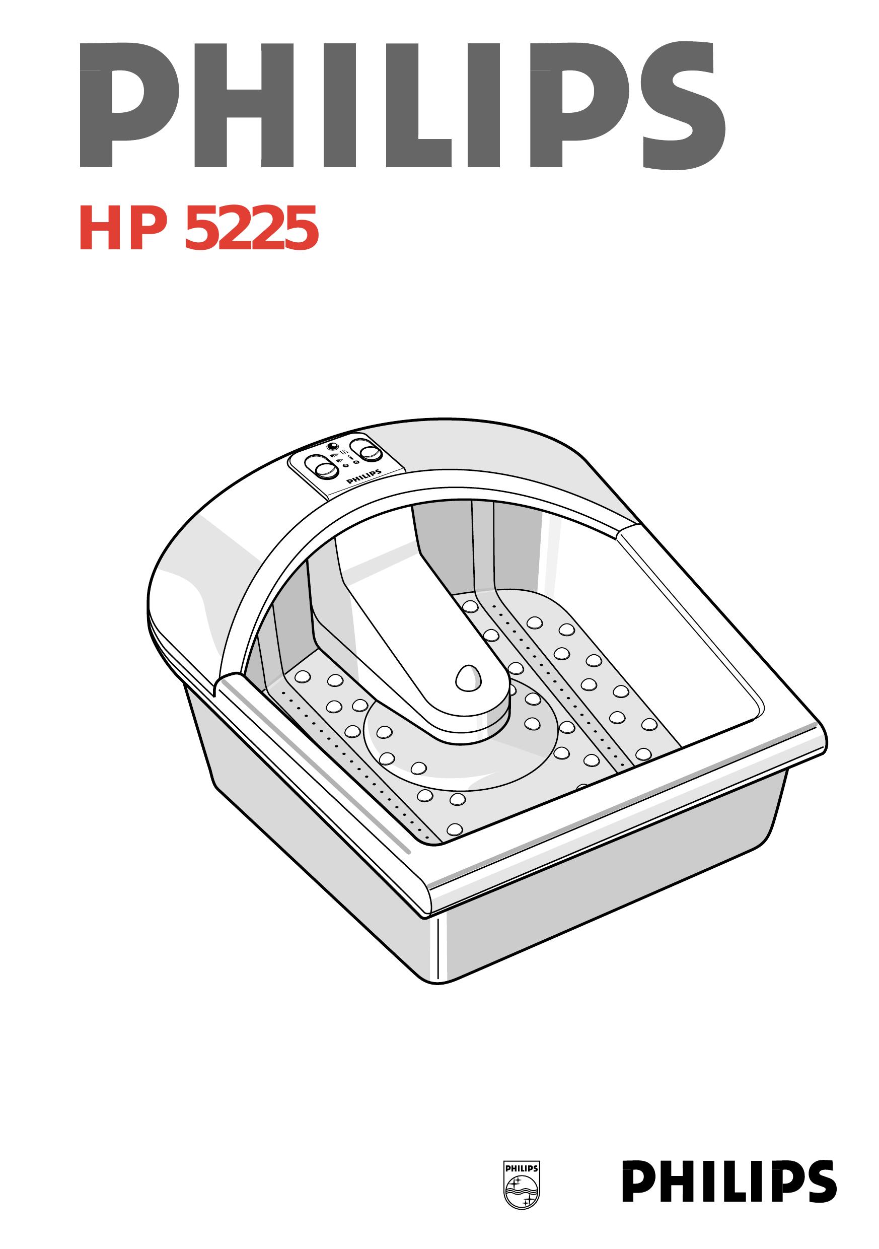 Philips HP 5225 Pedicure Spa User Manual