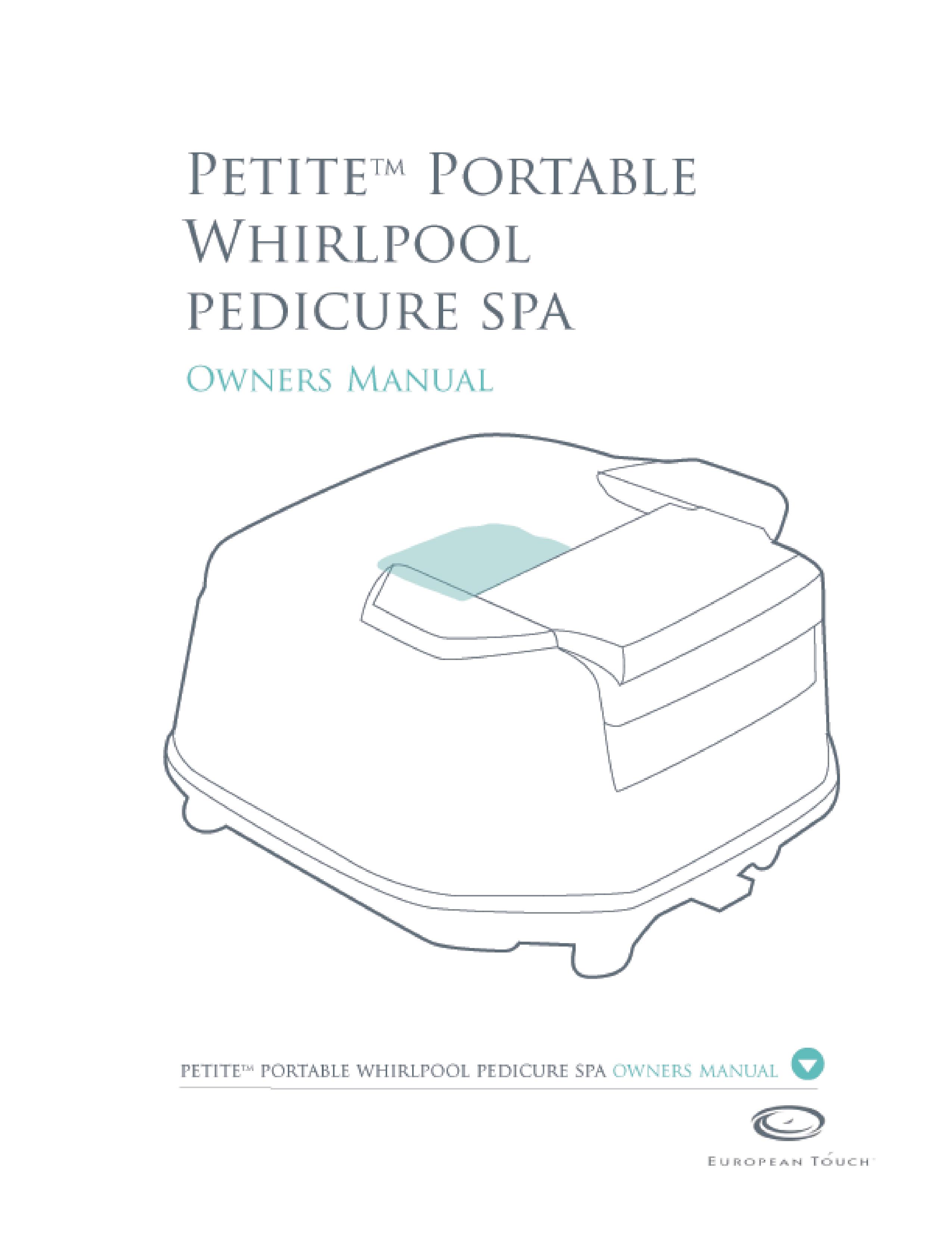 Whirlpool Portable Pedicure Spa Pedicure Spa User Manual