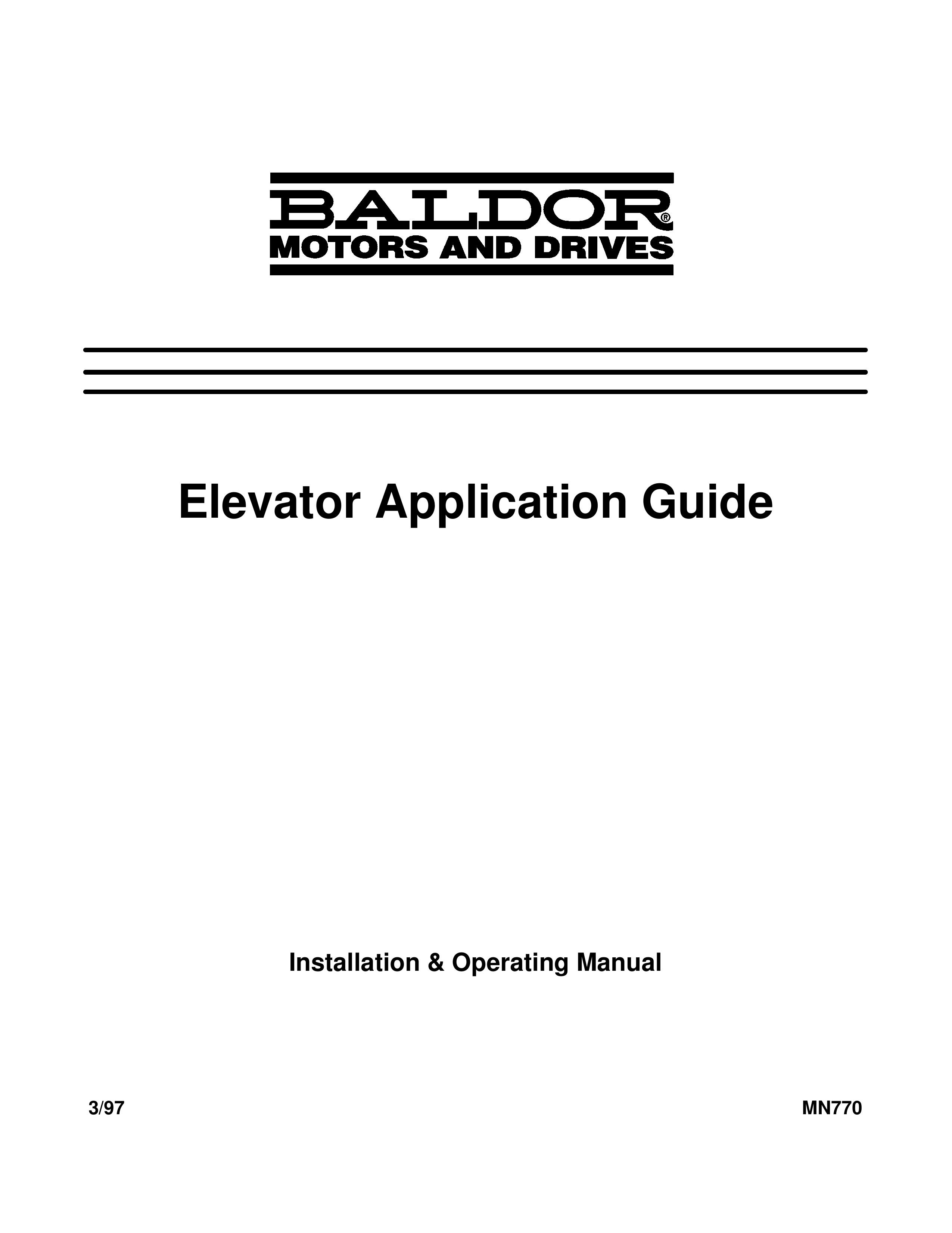 Baldor MN770 Personal Lift User Manual