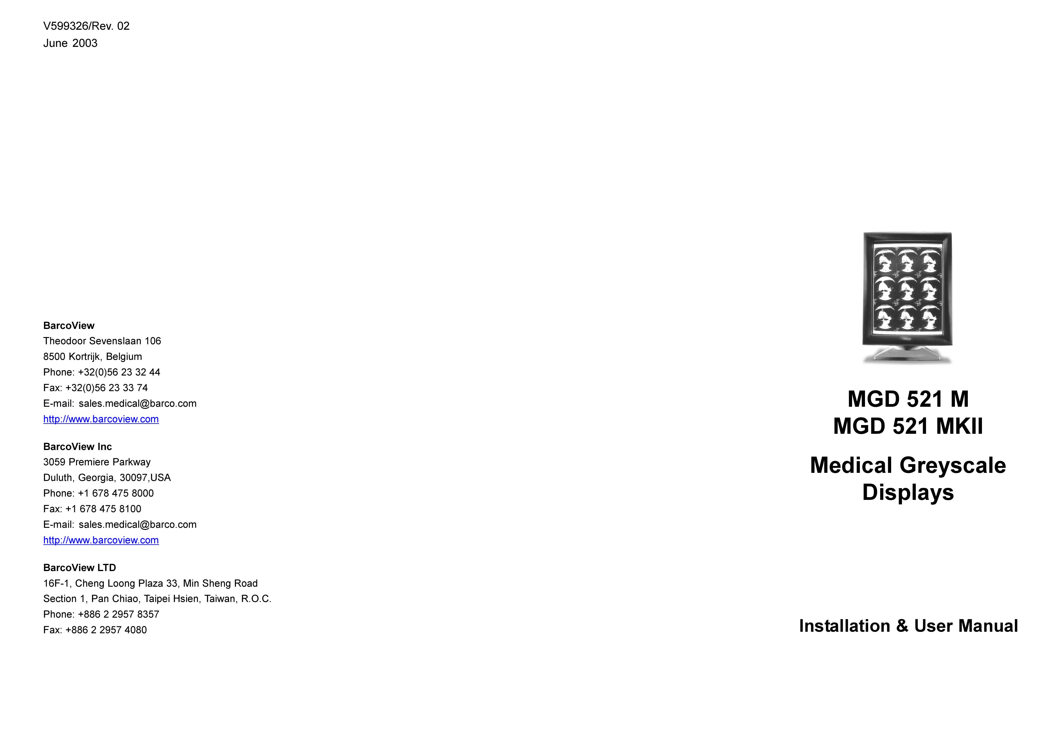 Barco MGD 521 MKII Personal Lift User Manual