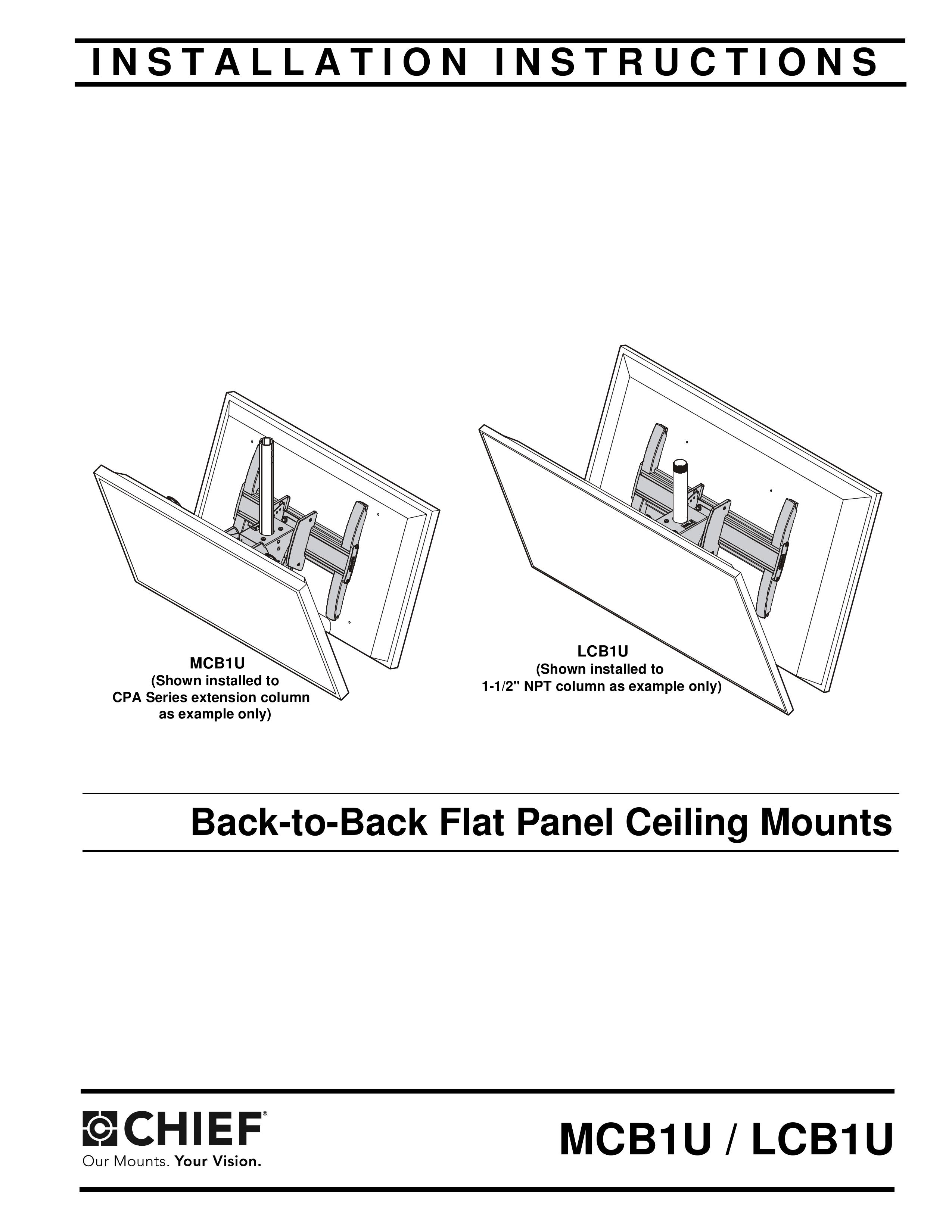 Chief Manufacturing chief back-to-back flat panel ceiling mounts Personal Lift User Manual