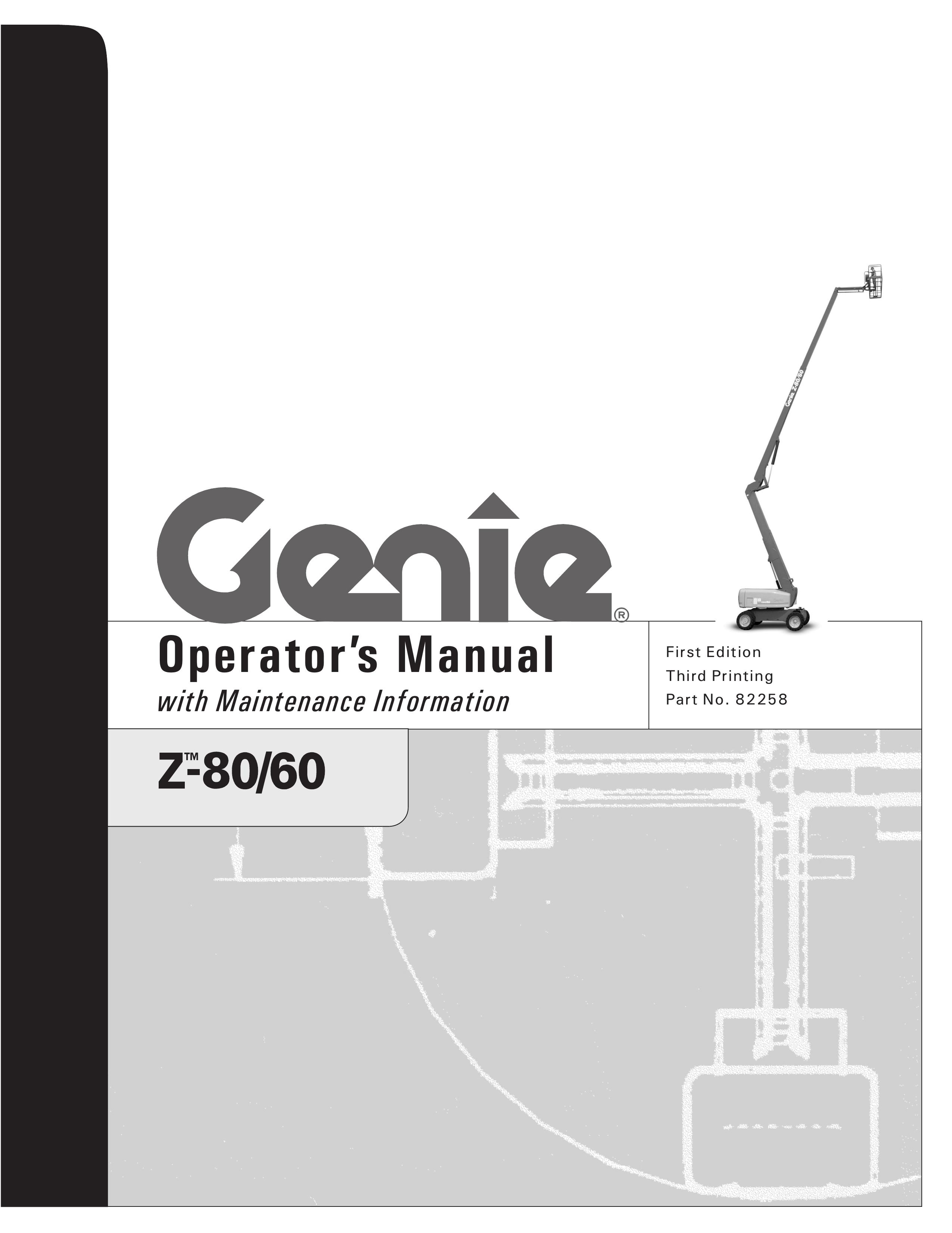 Genie Z-80, Z-60 Personal Lift User Manual
