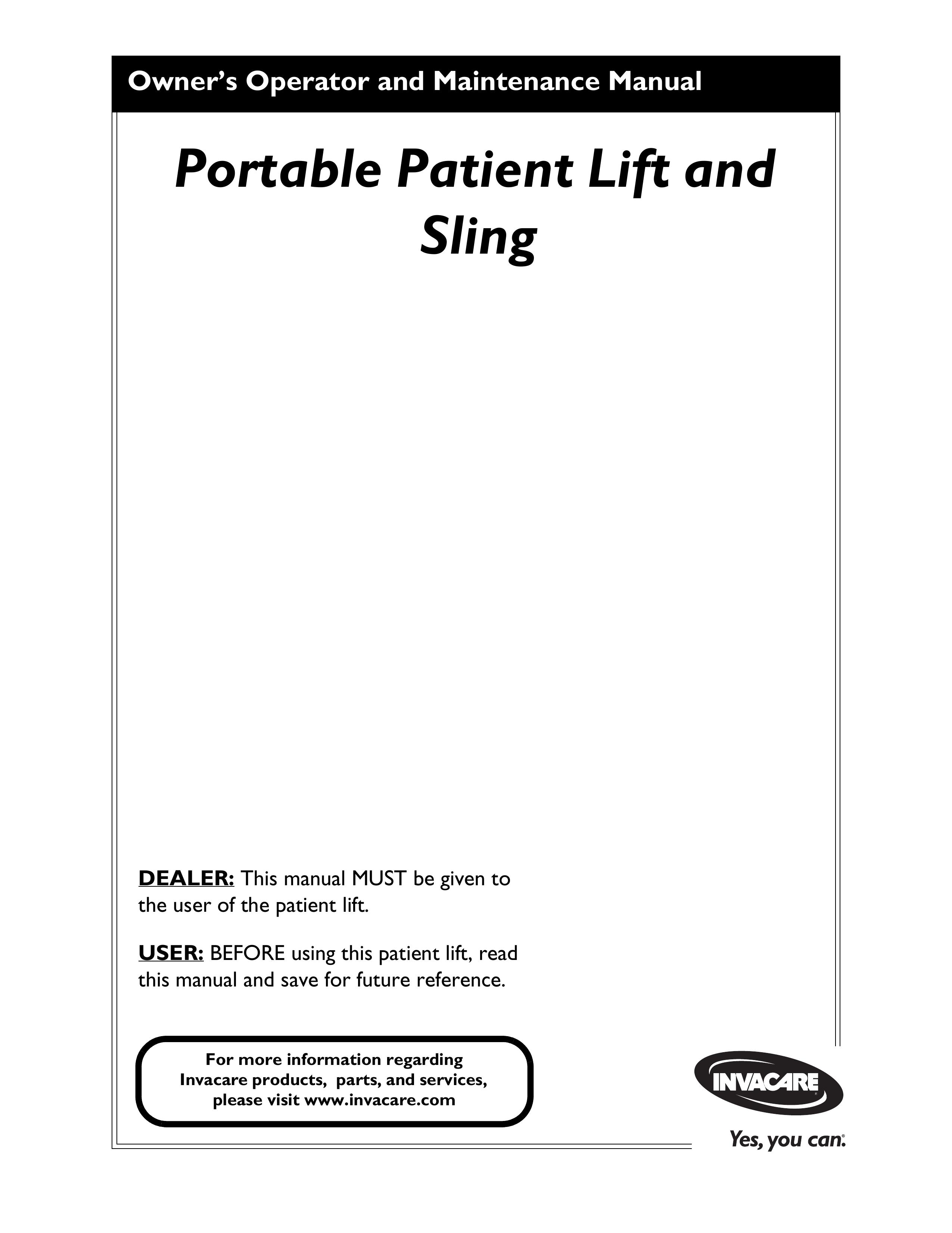 Invacare 9805P Personal Lift User Manual