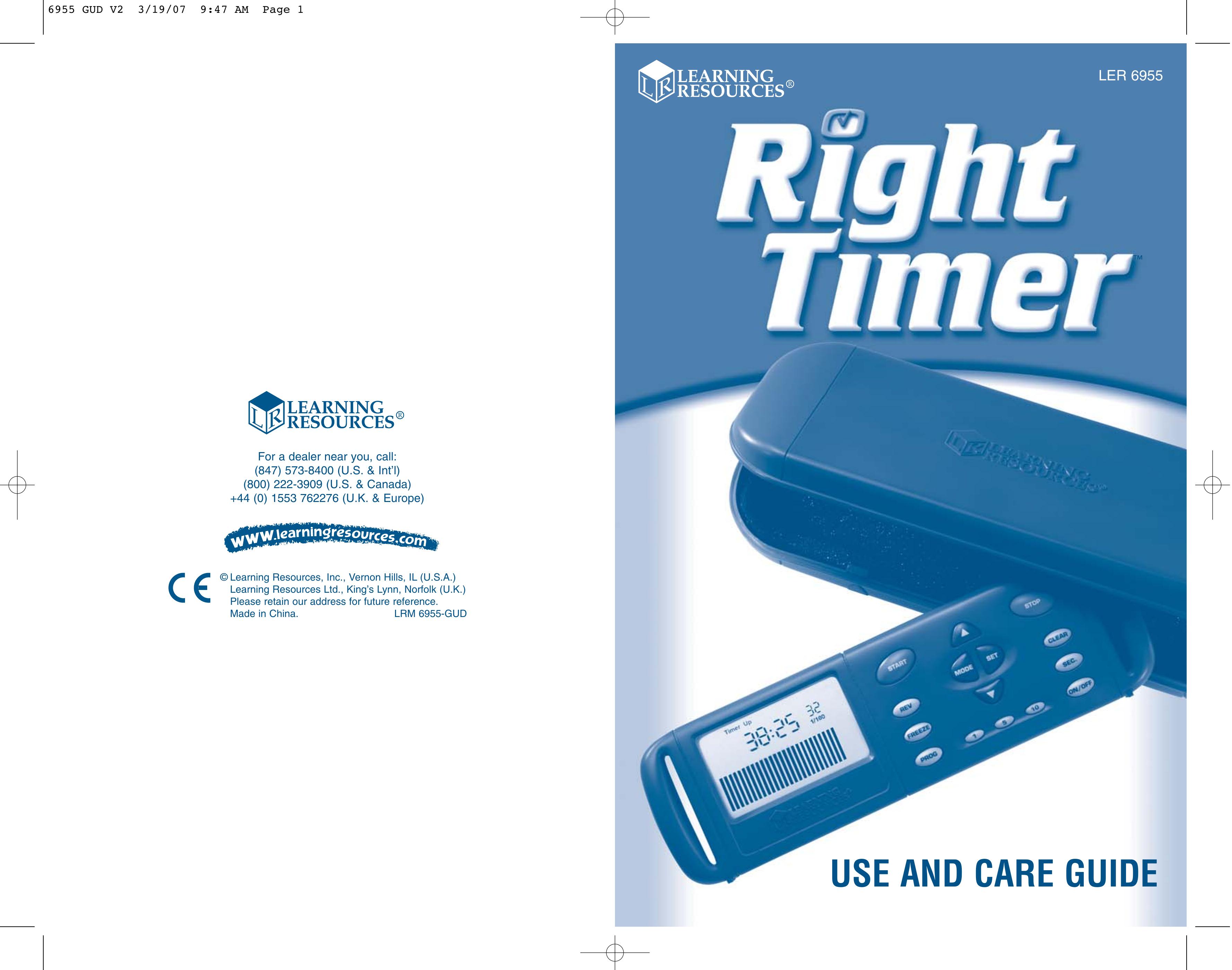 Learning Resources LER 6955 Pill Reminder Device User Manual