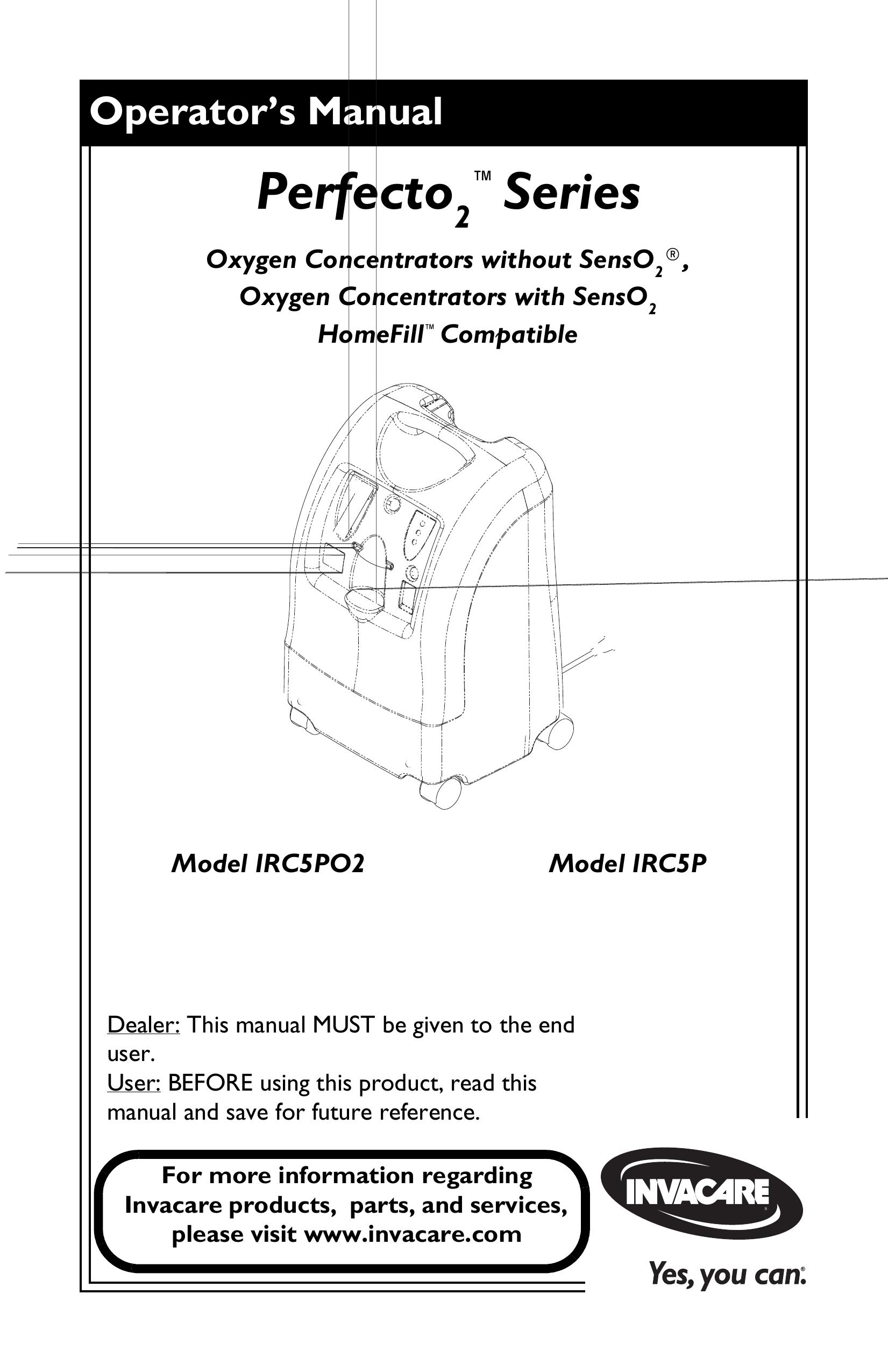 Invacare IRC5P Respiratory Product User Manual