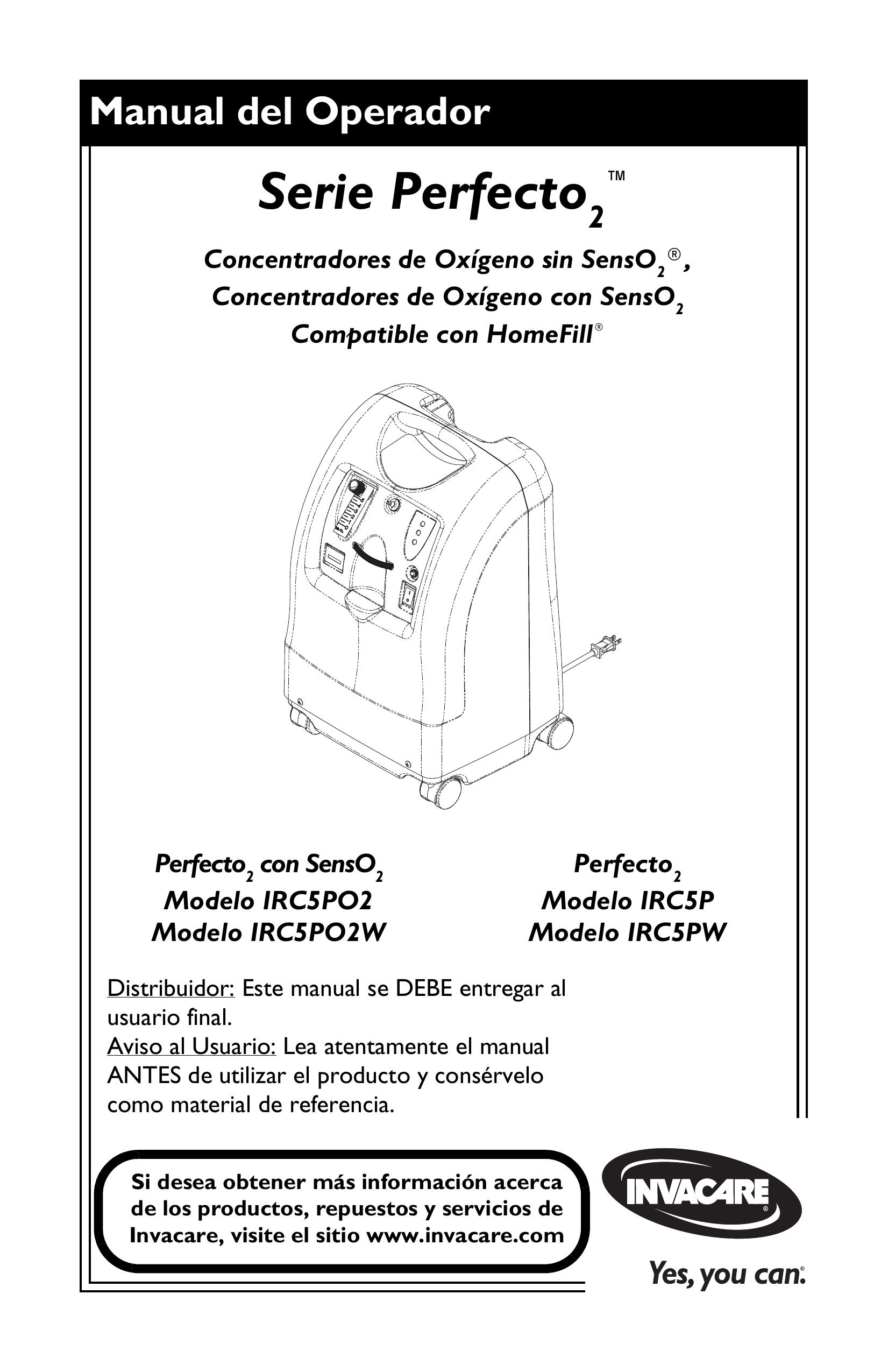 Invacare IRC5PO2 Respiratory Product User Manual