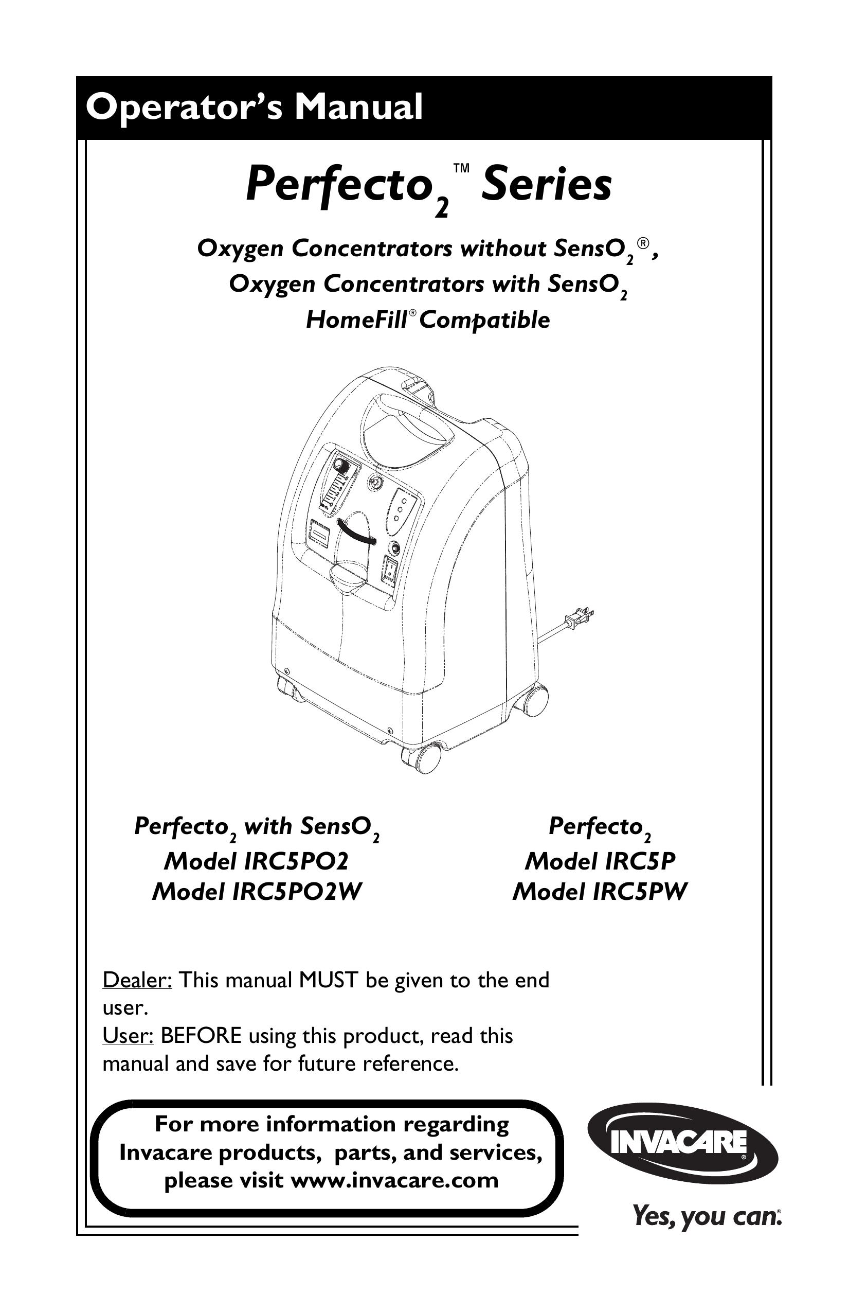 Invacare Perfecto2 Respiratory Product User Manual