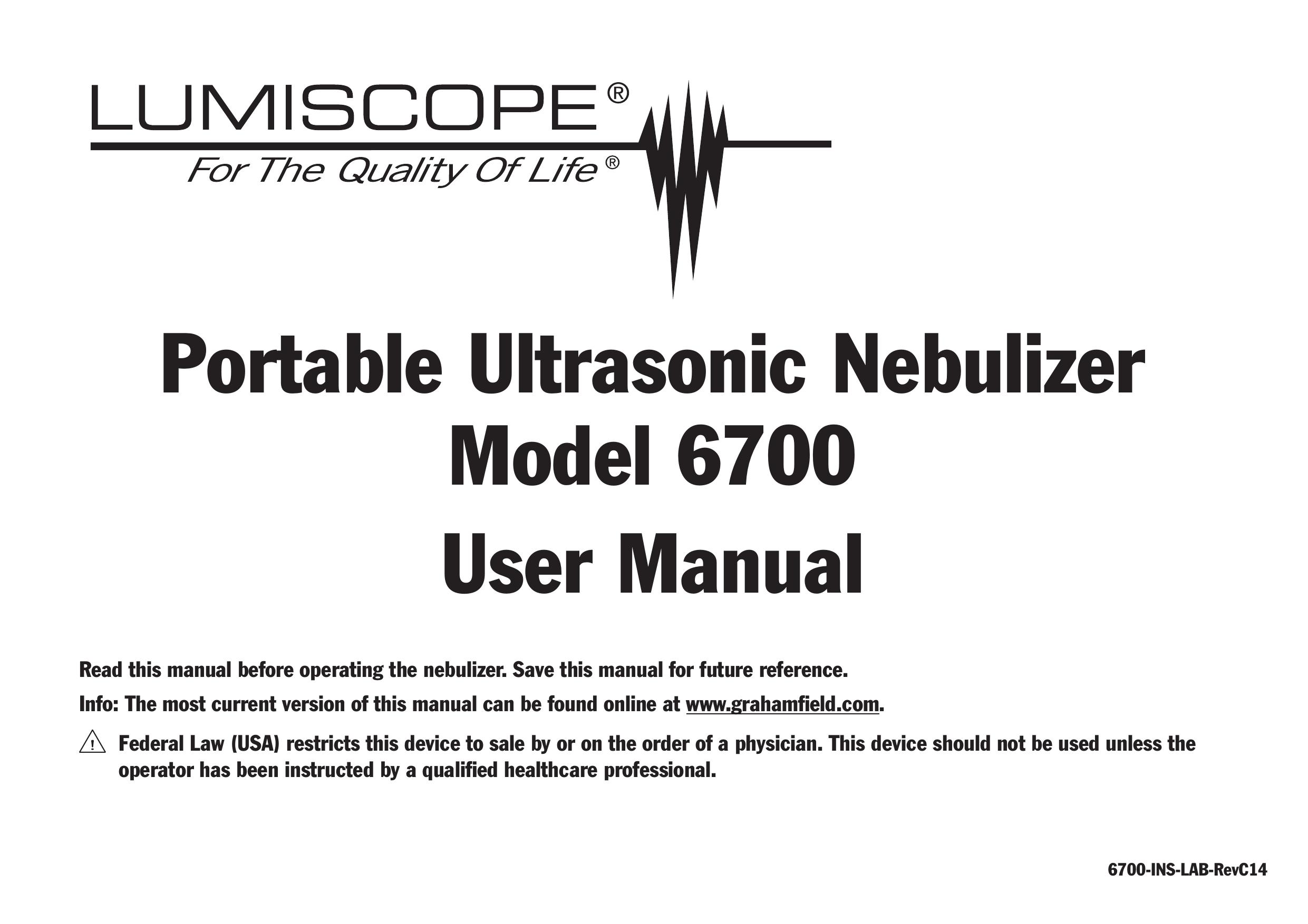 Lumiscope 6700 Respiratory Product User Manual
