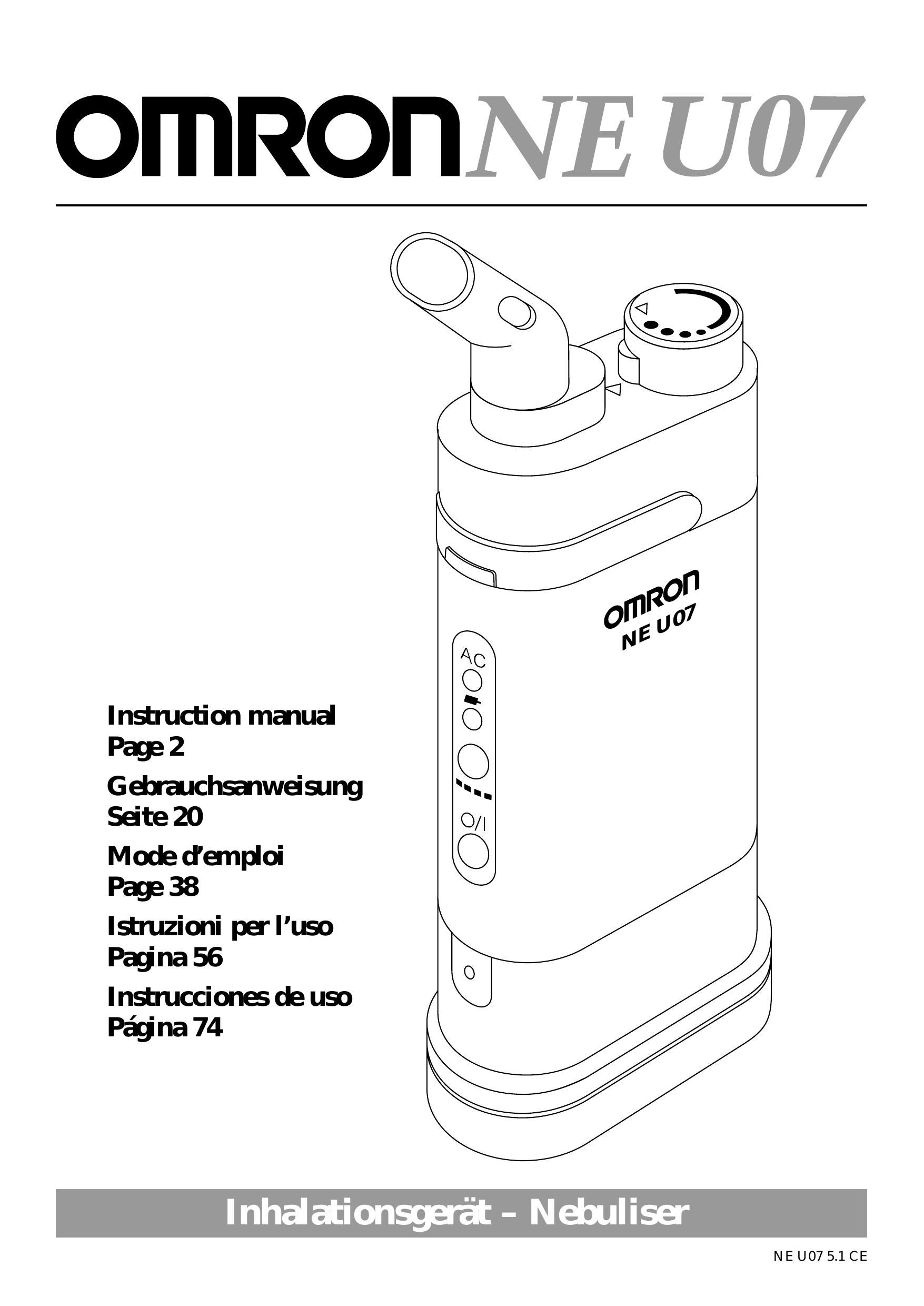 Omron NE U07 Respiratory Product User Manual