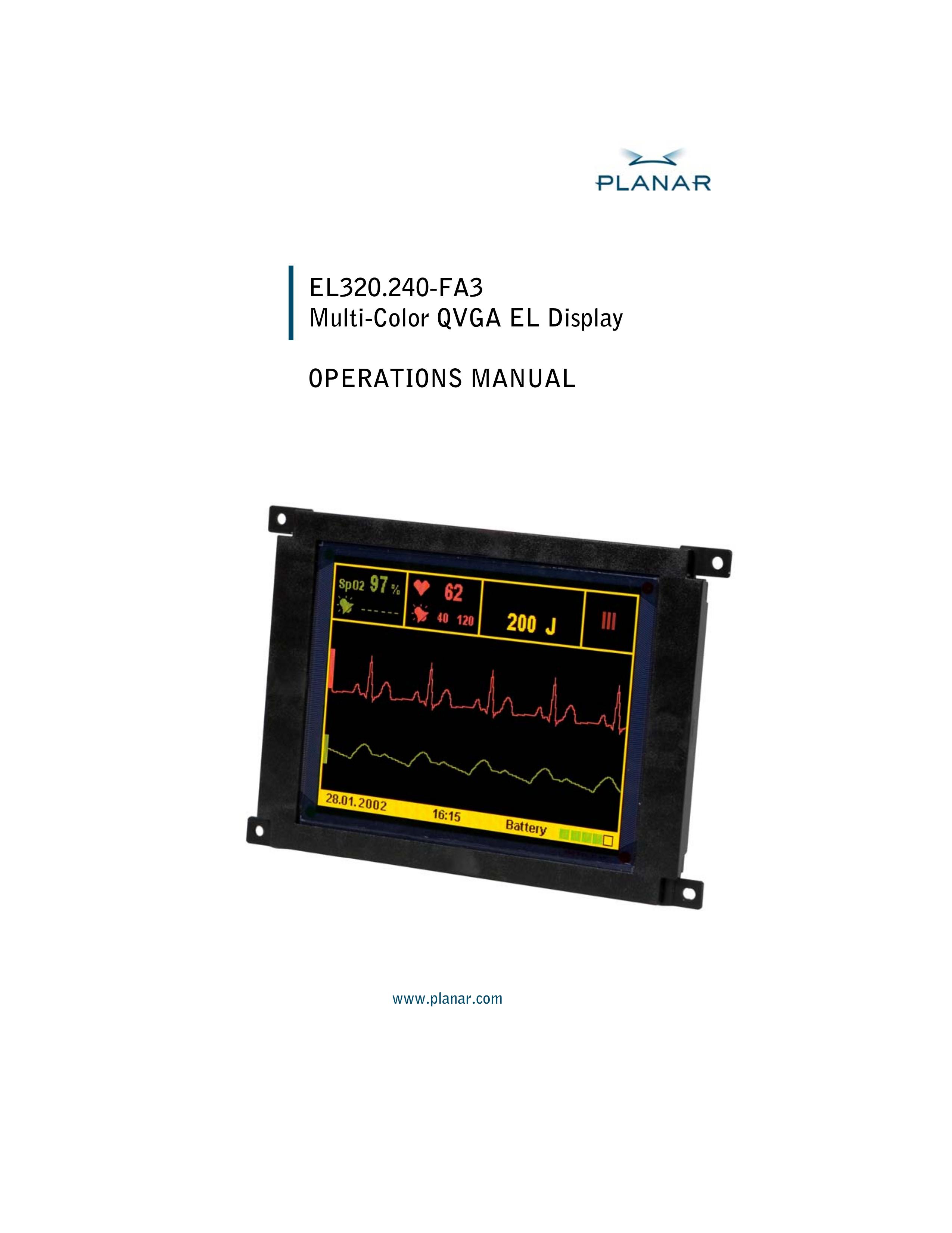 Planar EL320.240-FA3 Respiratory Product User Manual