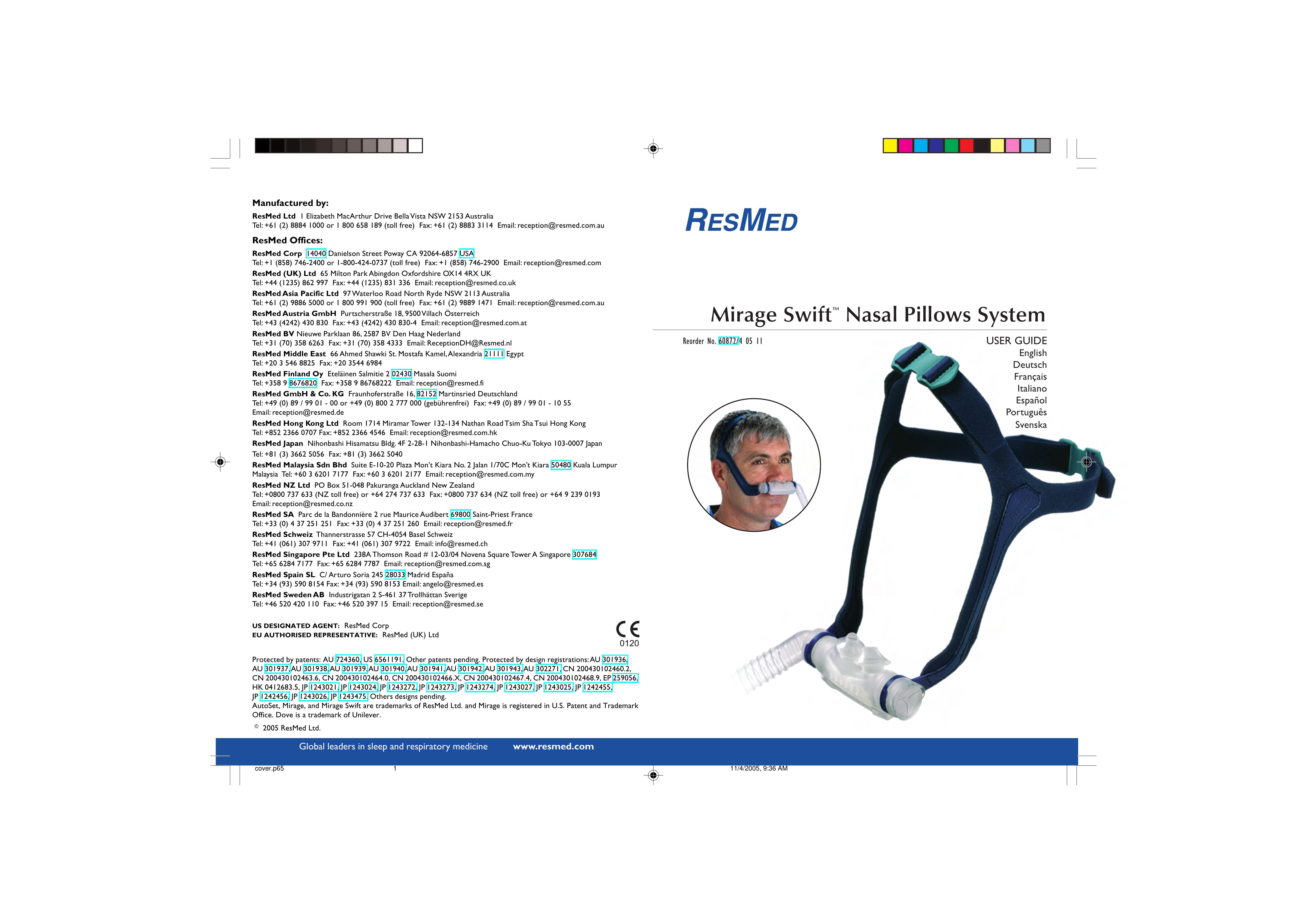 ResMed Mirage Swift Respiratory Product User Manual