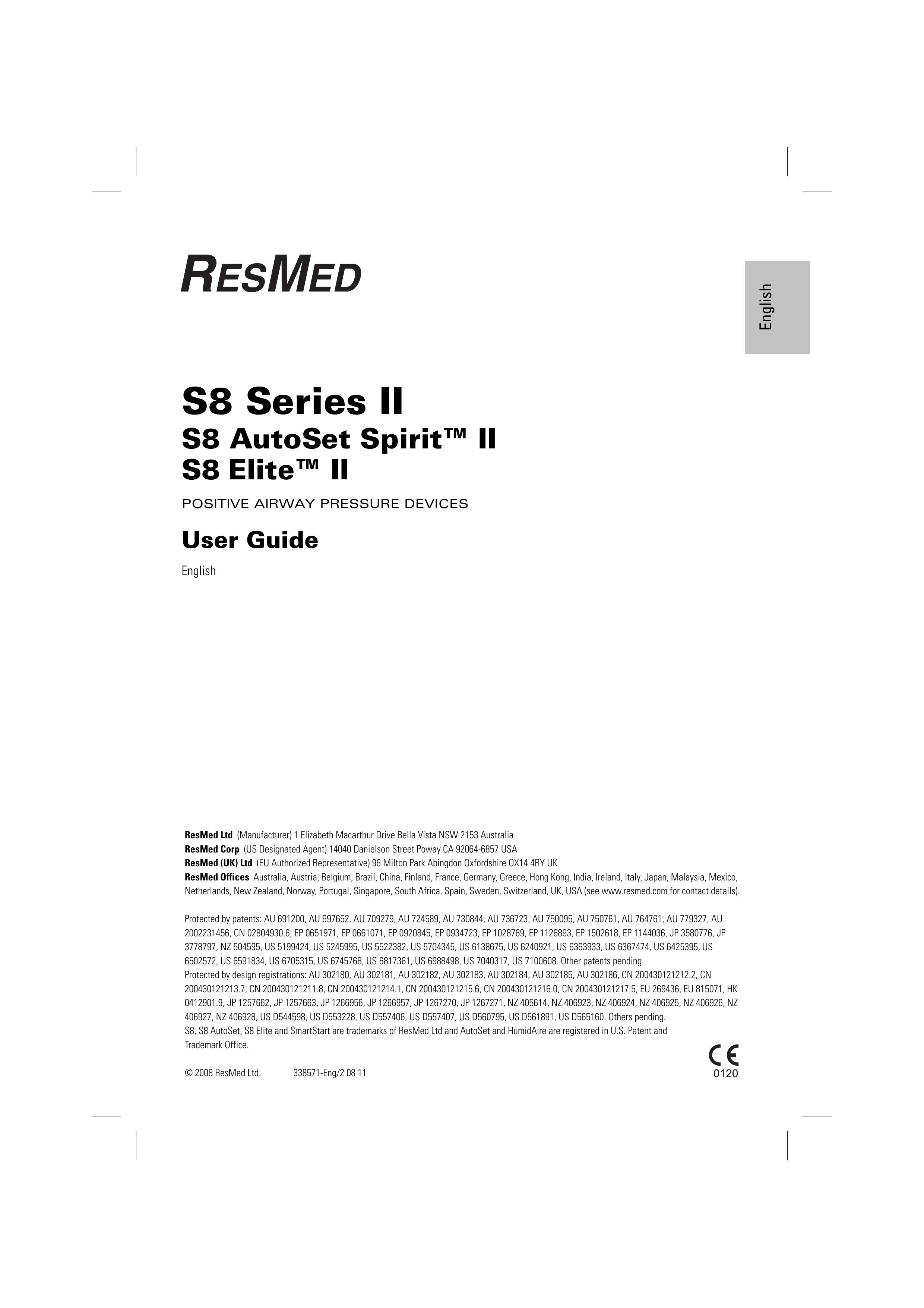 ResMed S8 Elite II Respiratory Product User Manual