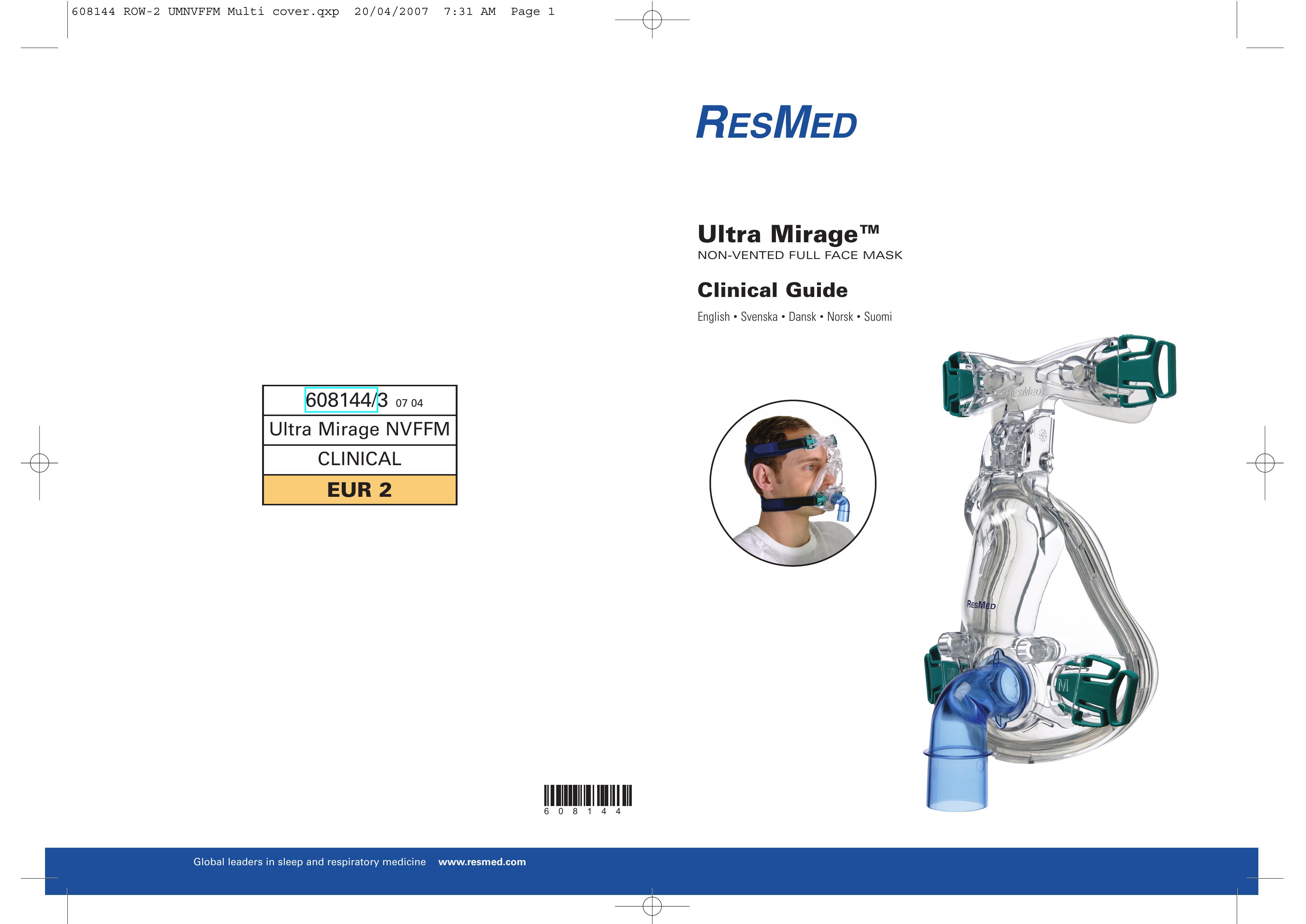 ResMed Ultra Mirage Respiratory Product User Manual