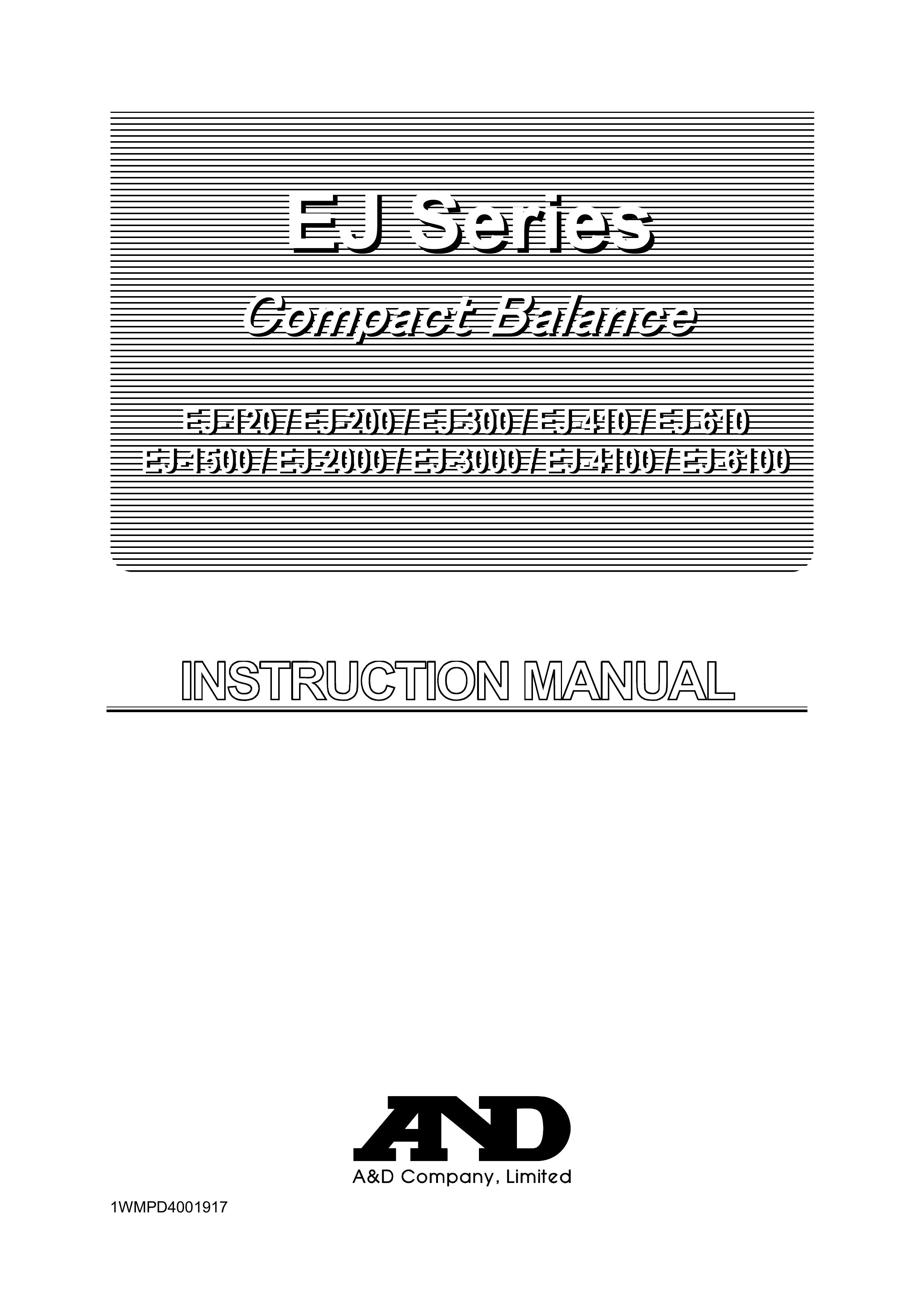 A&D EJ-4100 Scale User Manual