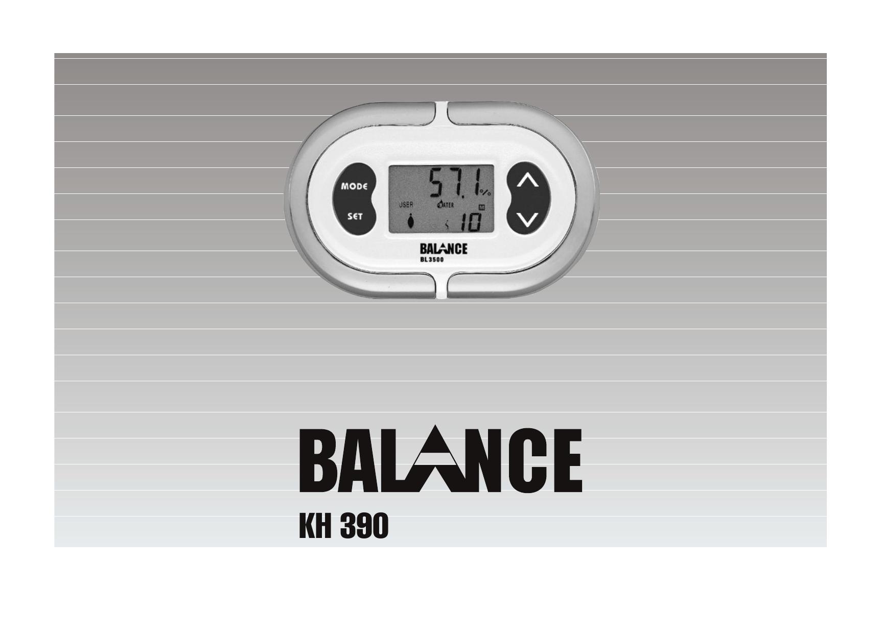 Balance KH 390 Scale User Manual