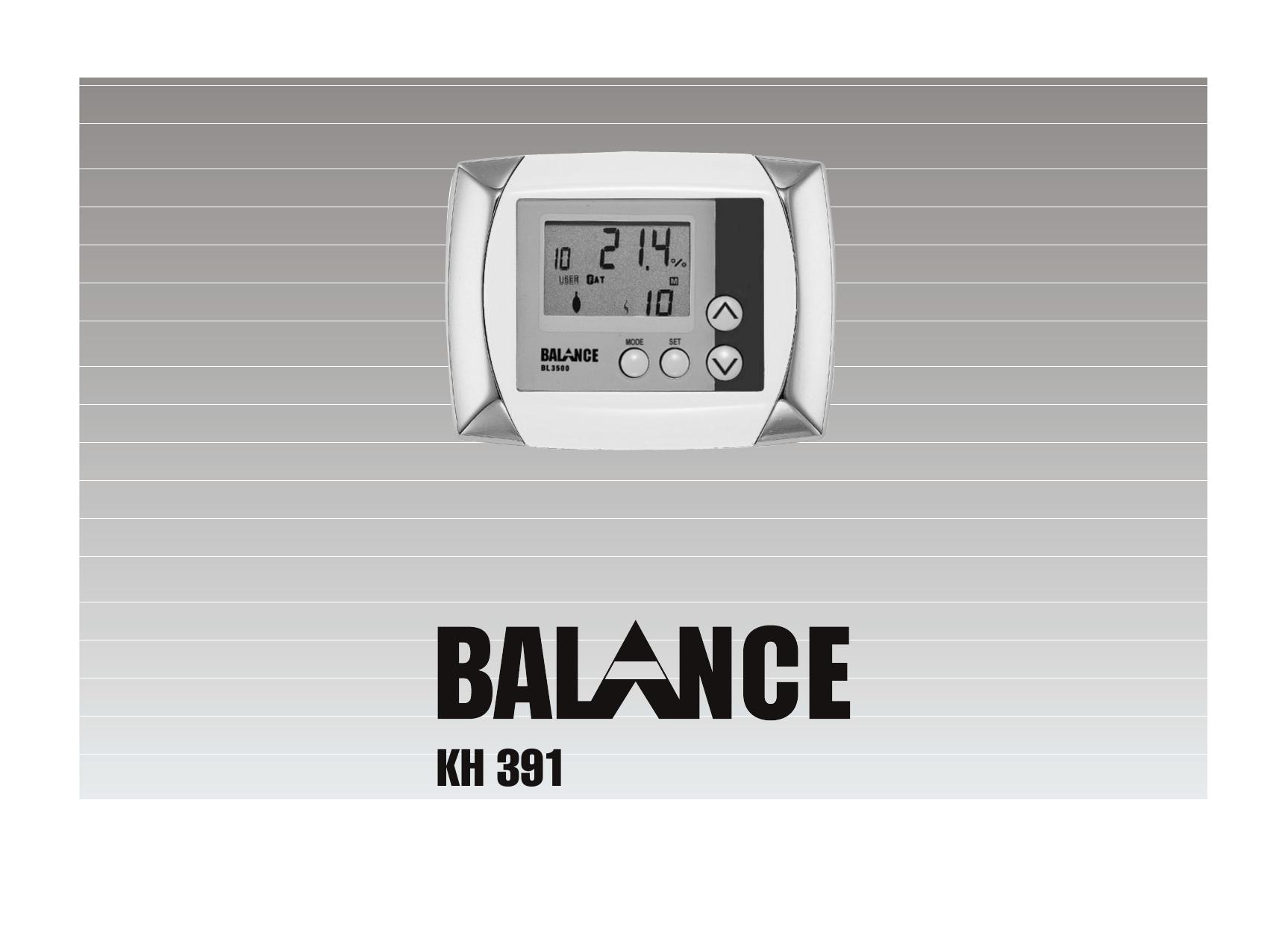 Balance KH 391 Scale User Manual