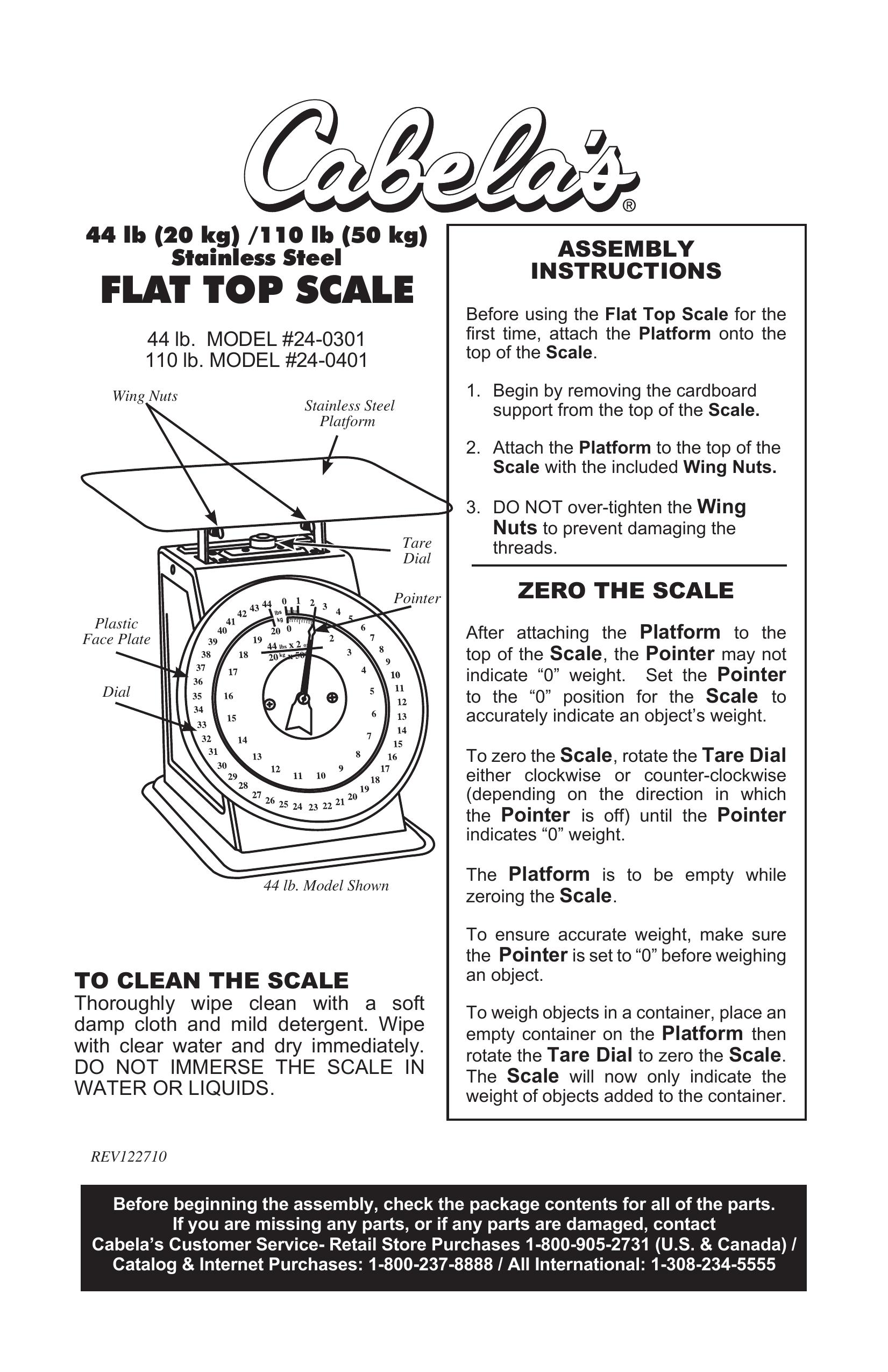 Cabela's 24-0301 Scale User Manual
