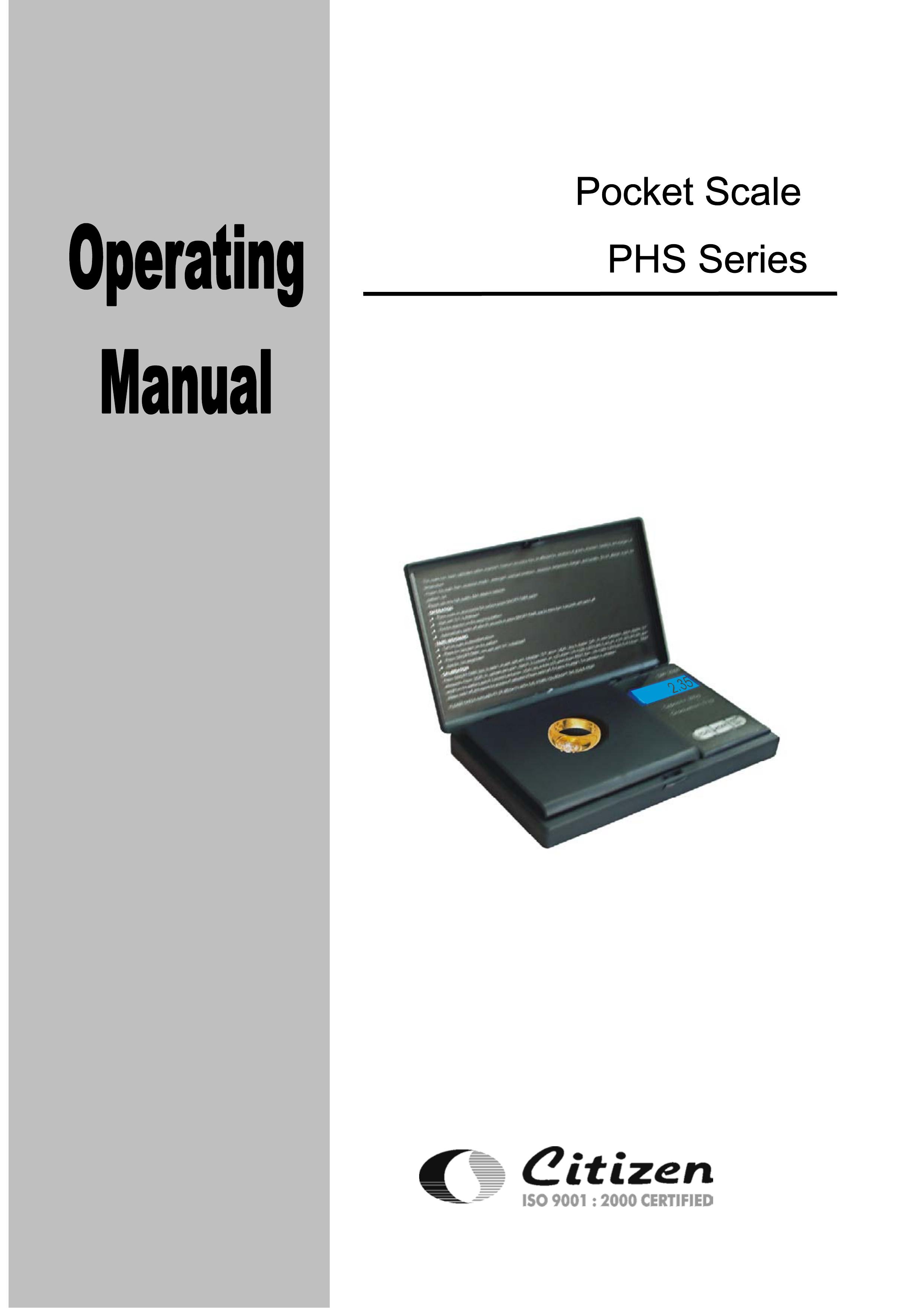 Citizen PHS 100 Scale User Manual