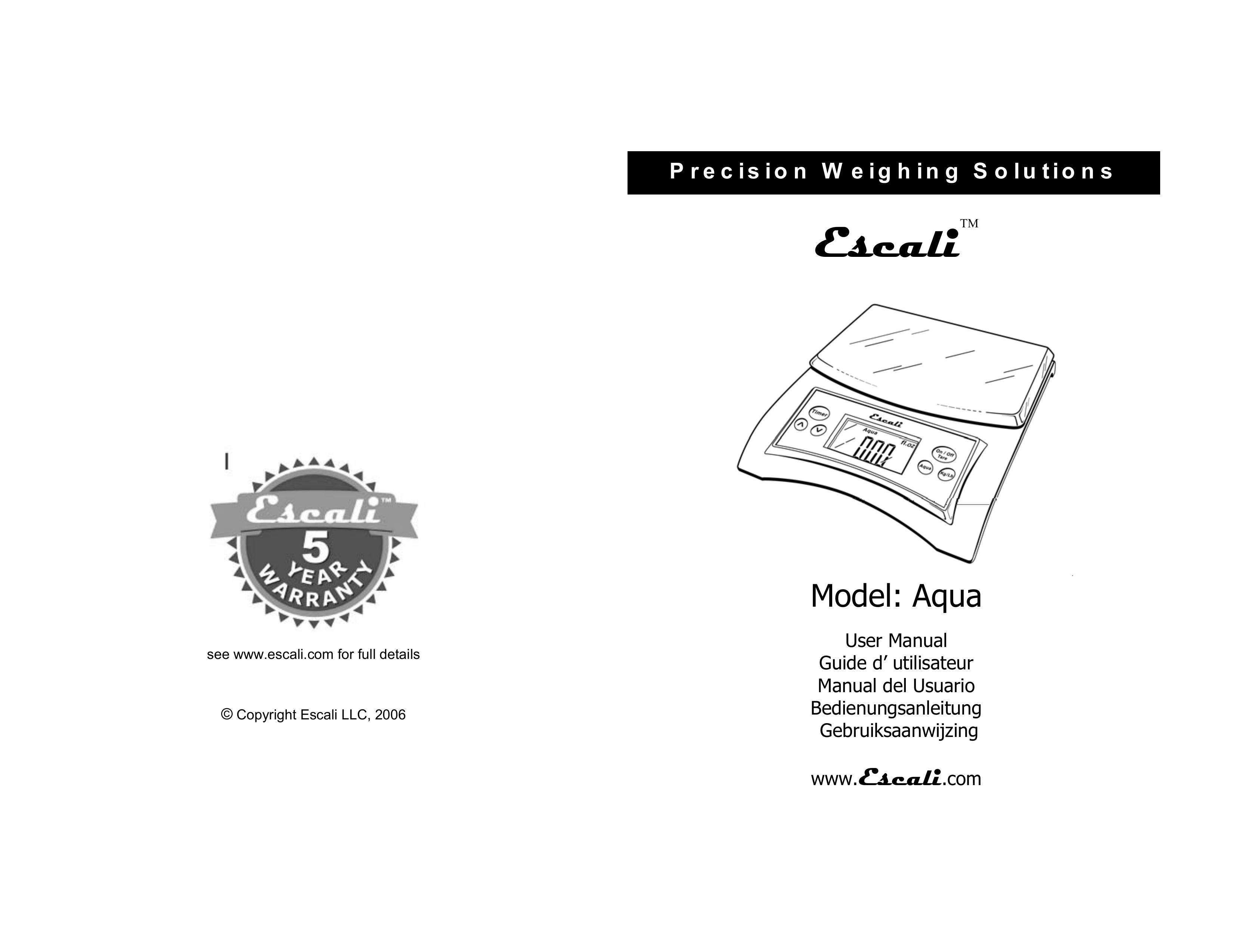 Escali Aqua Scale User Manual