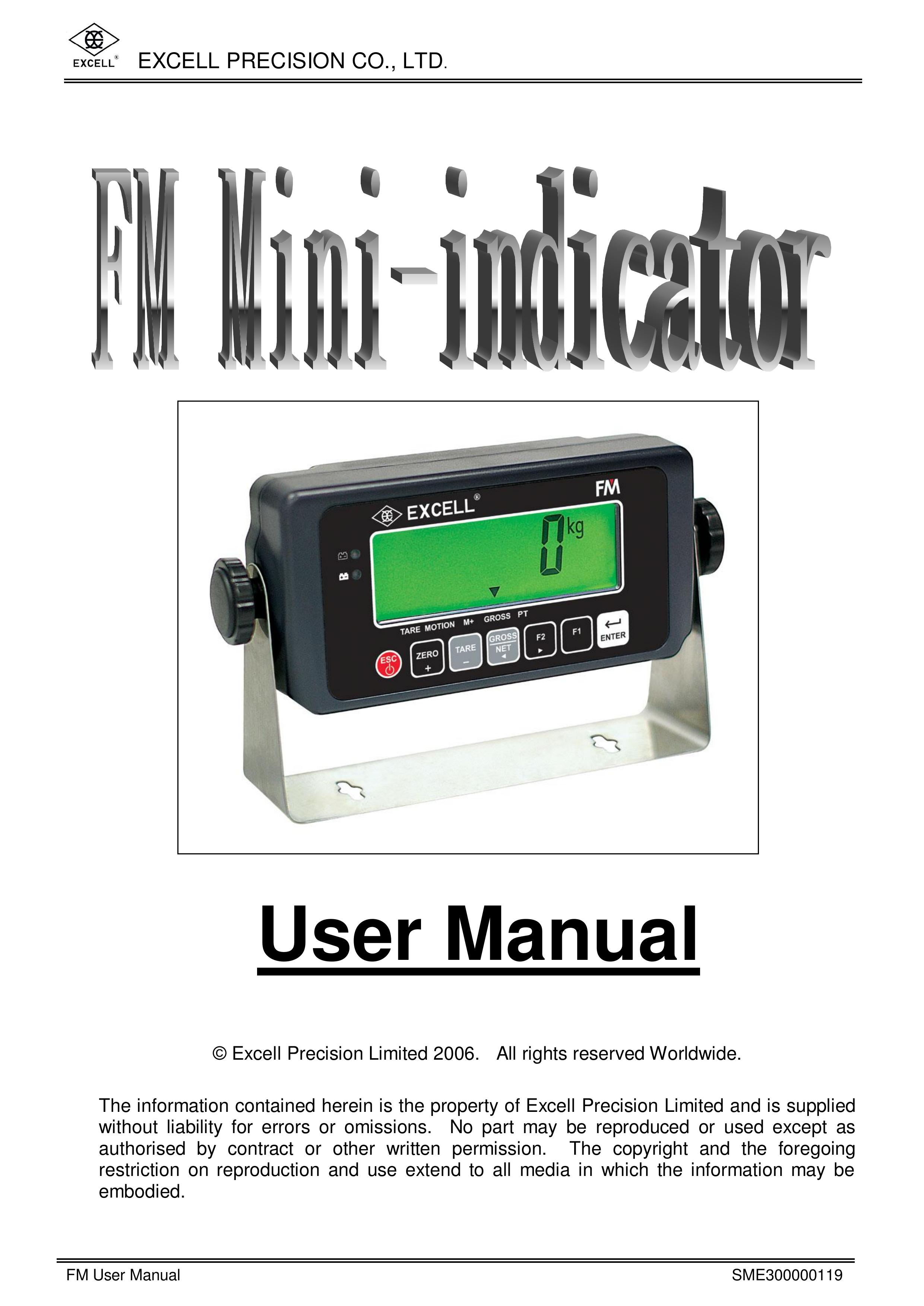 Excell Precision FM Scale User Manual