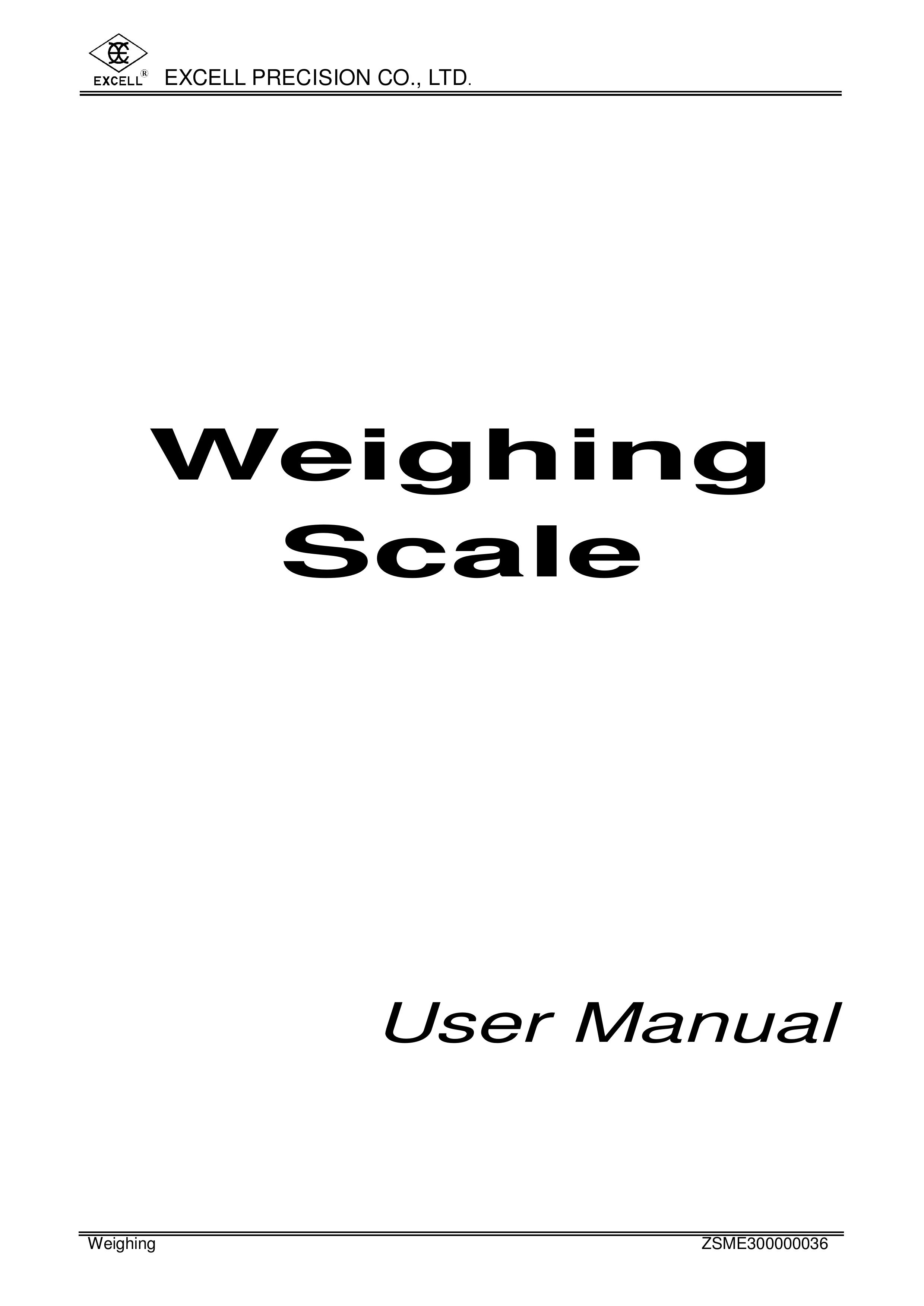 Excell Precision www.excell.com.tw/excell_en/uploads/product/200712... Scale User Manual