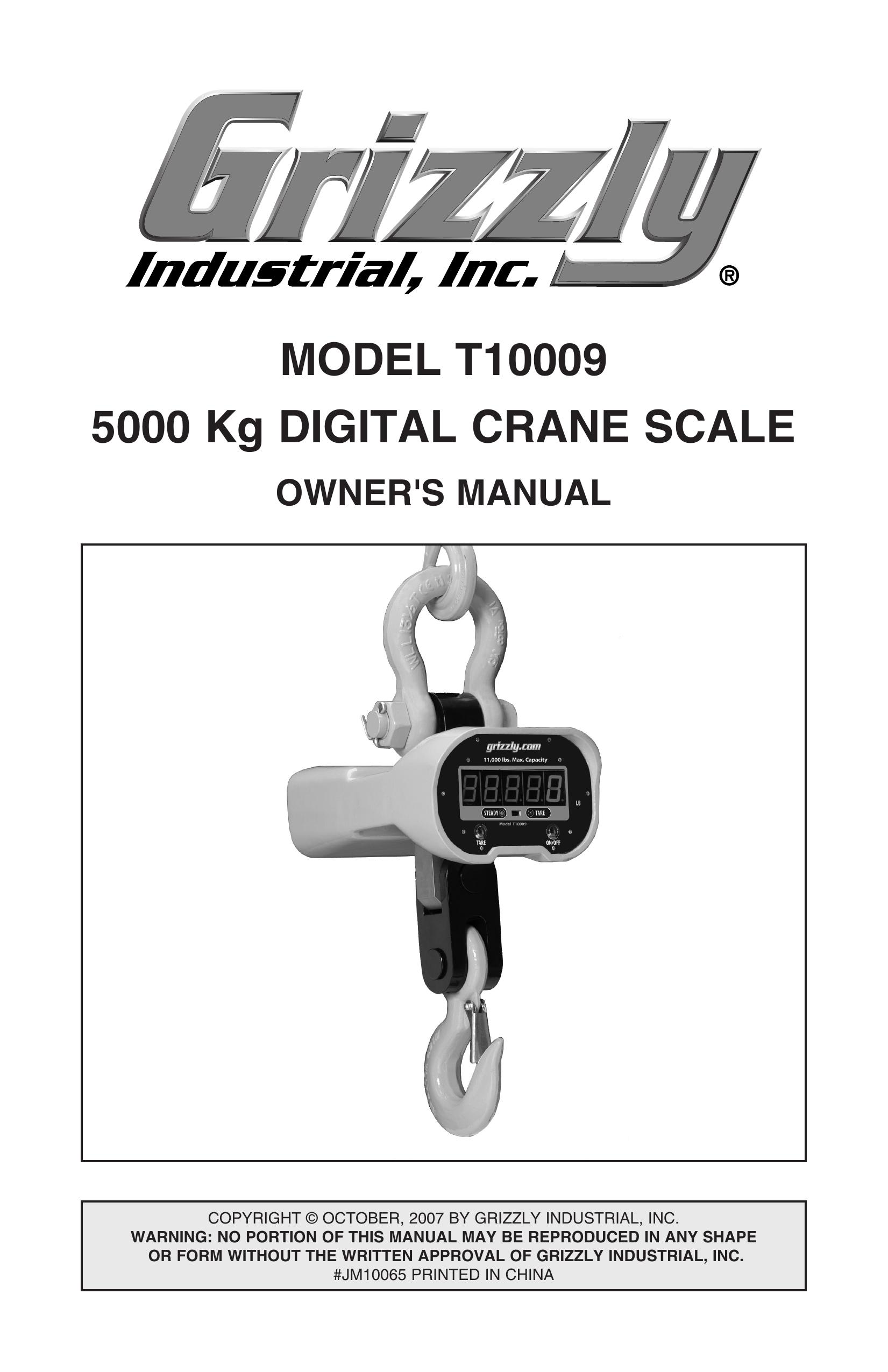 Grizzly T10009 Scale User Manual