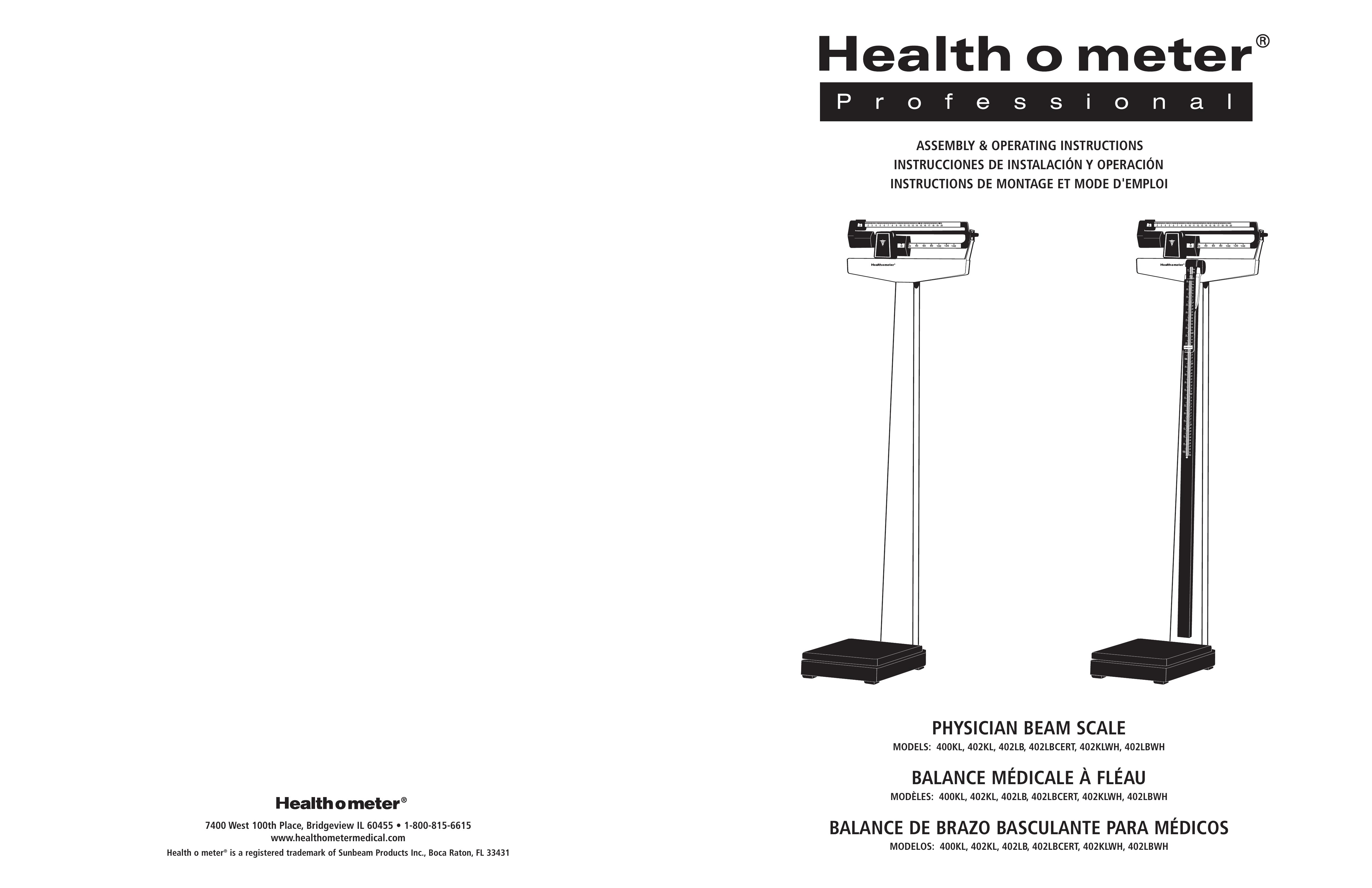 Health O Meter 400KL Scale User Manual