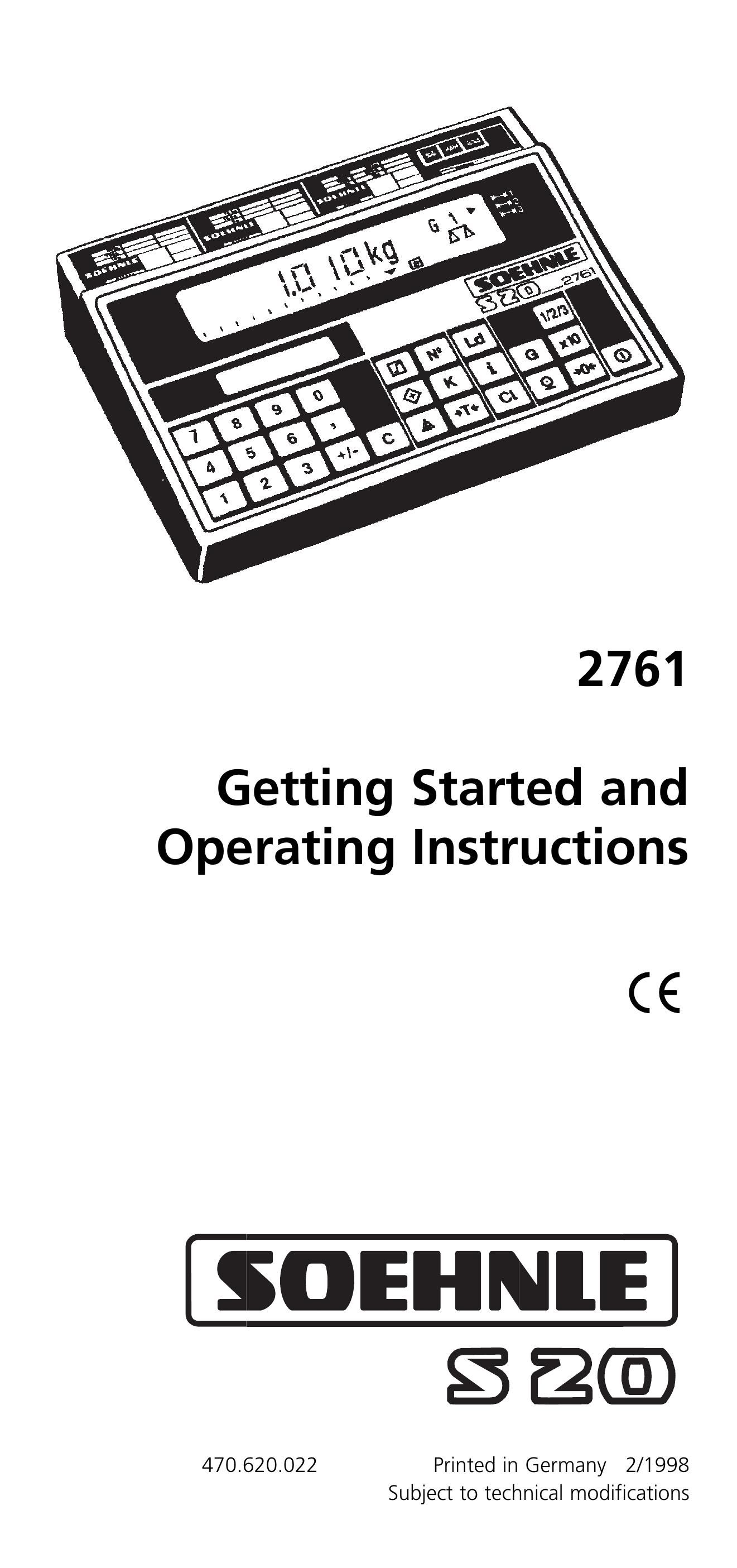 Soehnle 2761 Scale User Manual