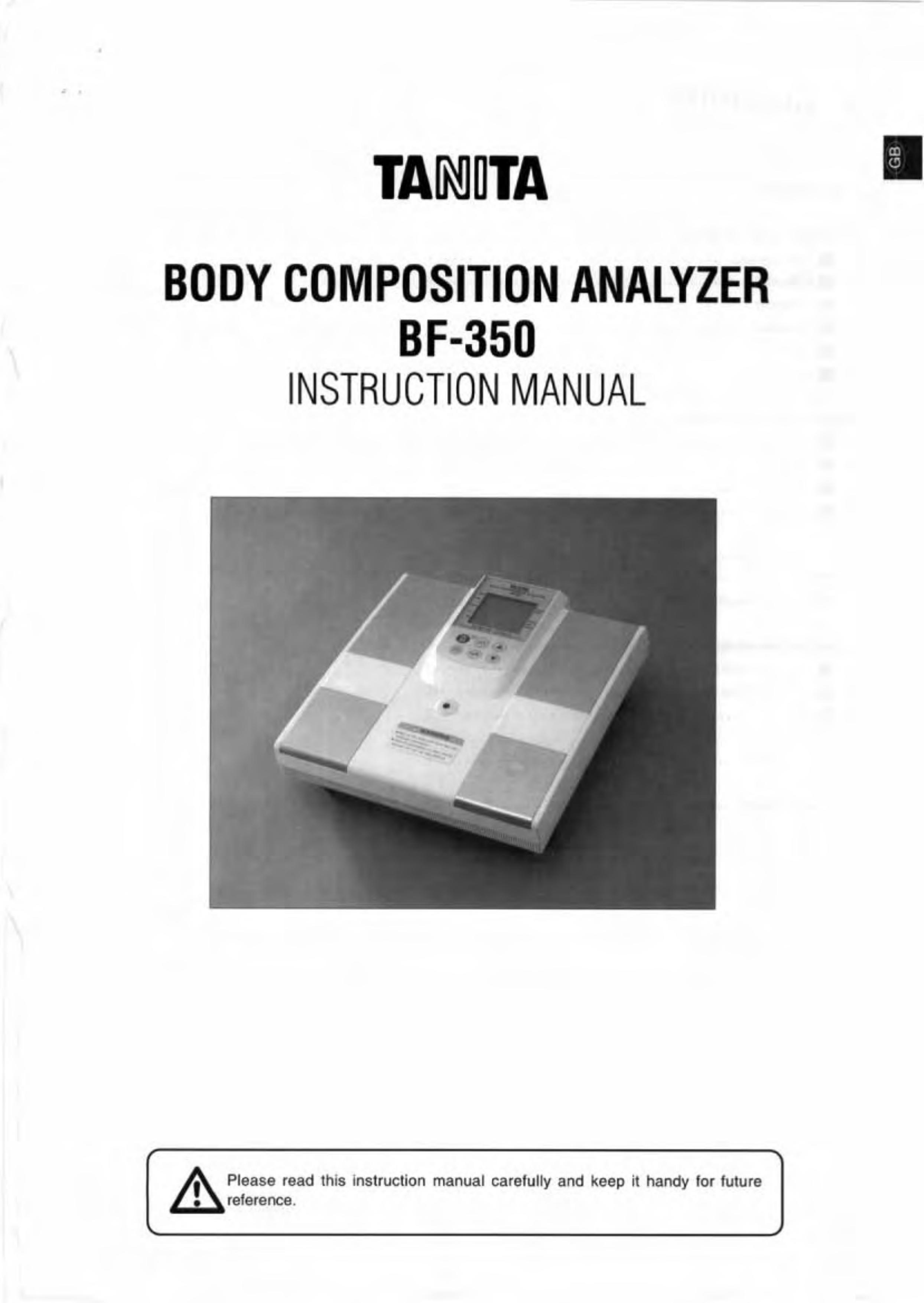 Tanita BF-350 Scale User Manual