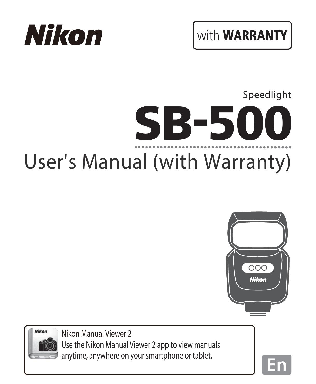 Nikon SB-500 Sleep Apnea Machine User Manual