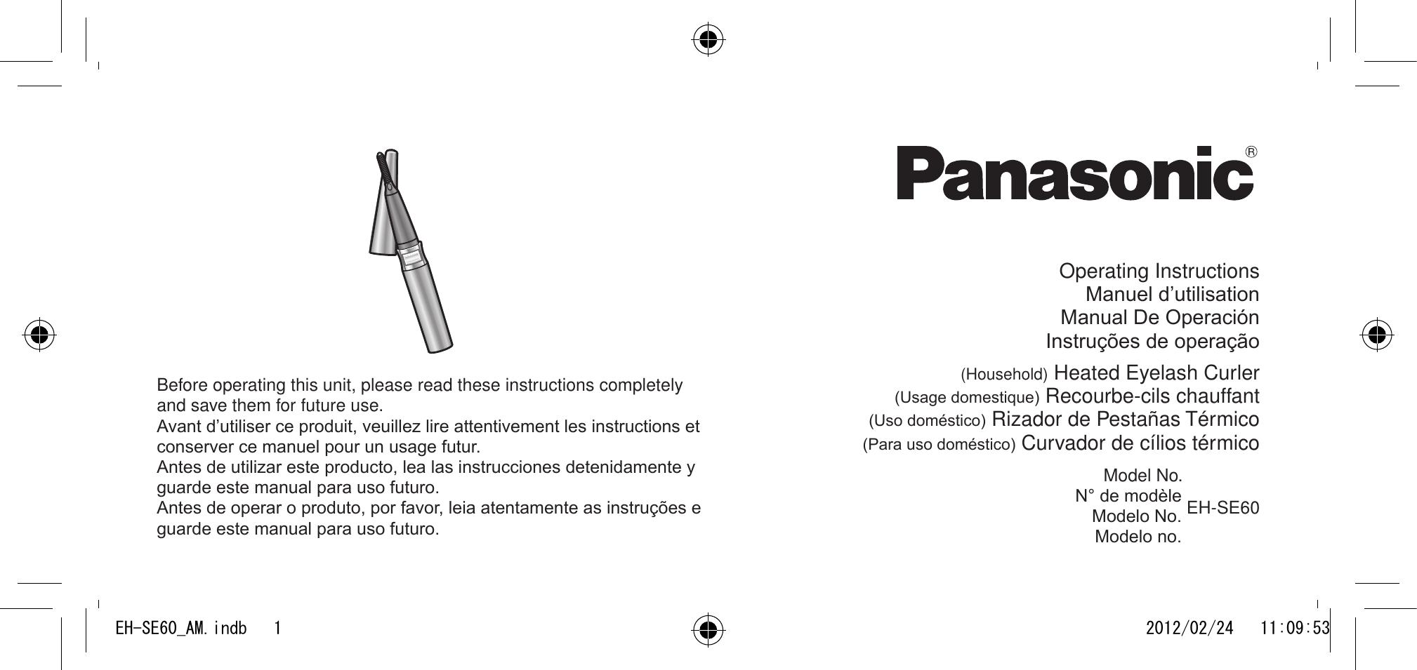 Panasonic EHSE60 Styling Iron User Manual