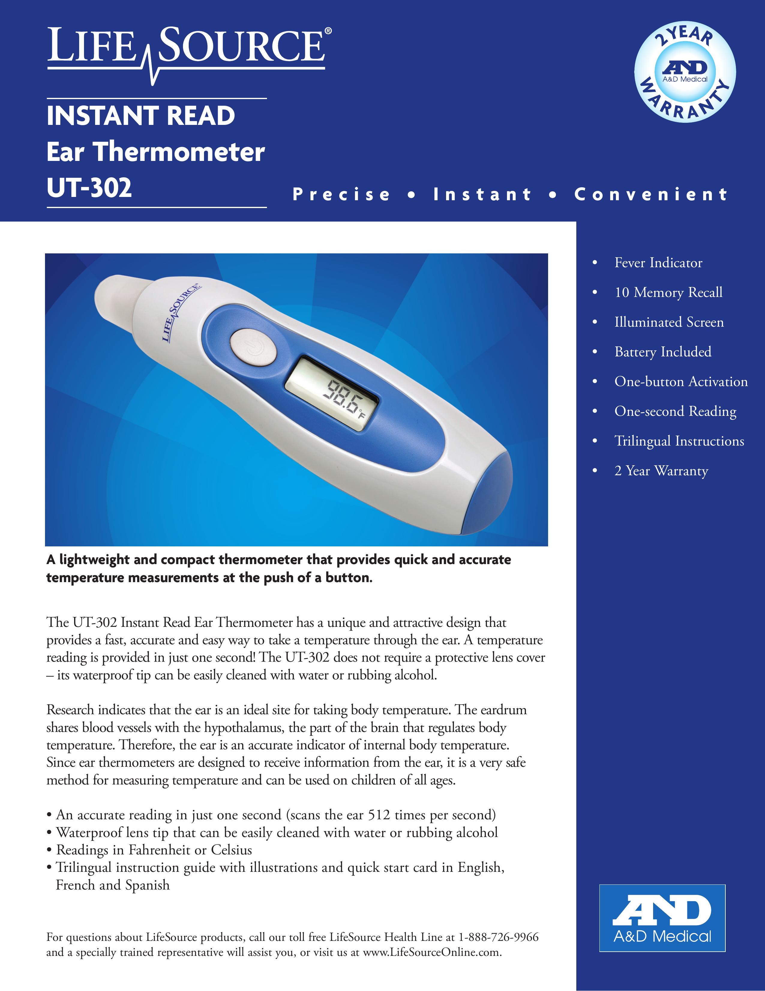 A&D UT-302 Thermometer User Manual
