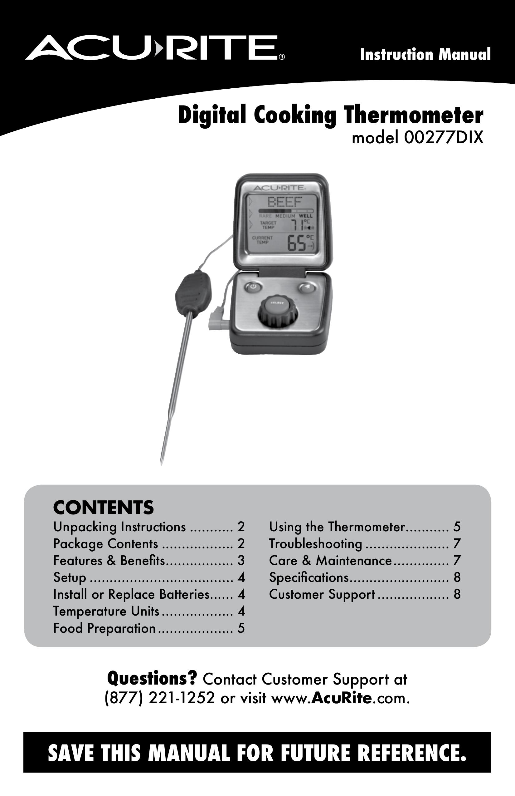 Acu-Rite 00277DIX Thermometer User Manual