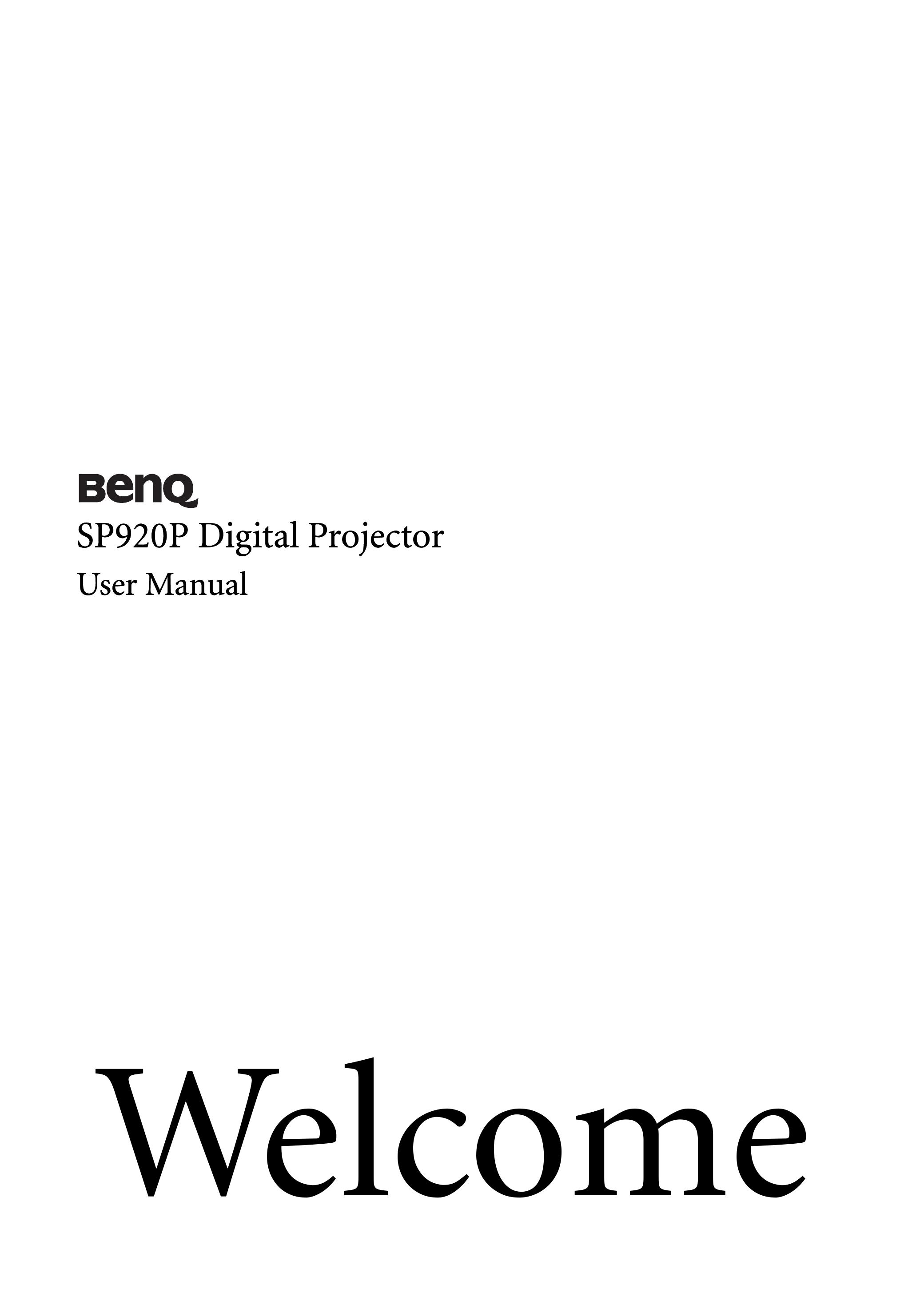 BenQ SP920P Thermometer User Manual
