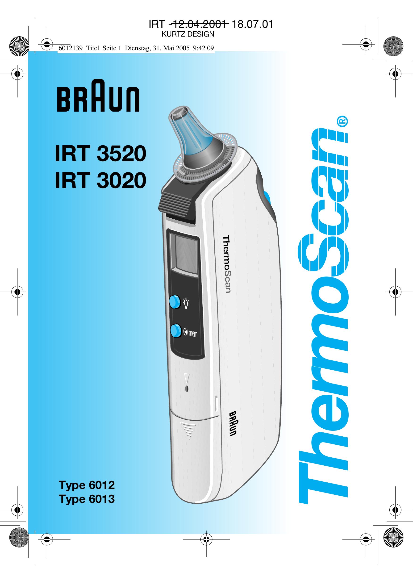 Braun 6012 Thermometer User Manual