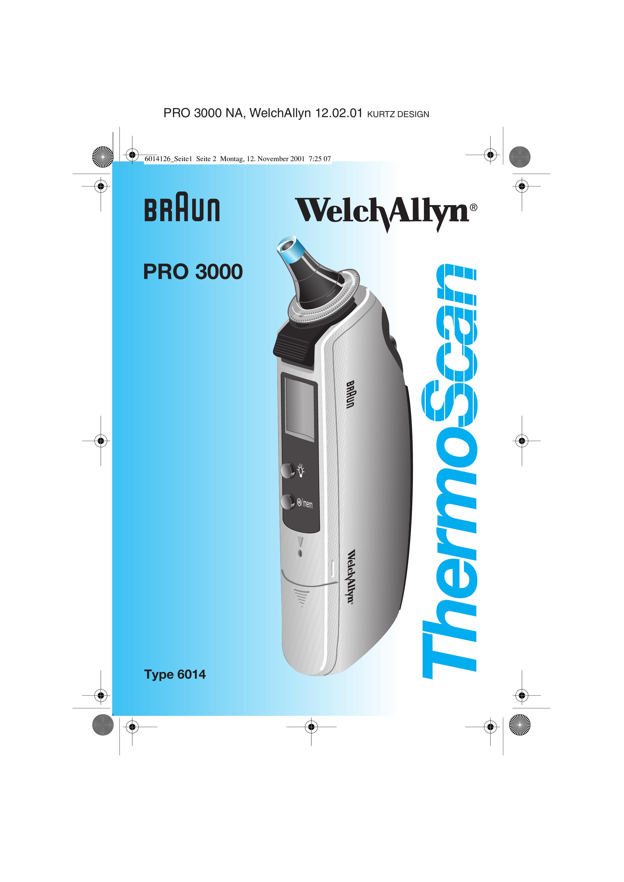 Braun Pro3000 Thermometer User Manual