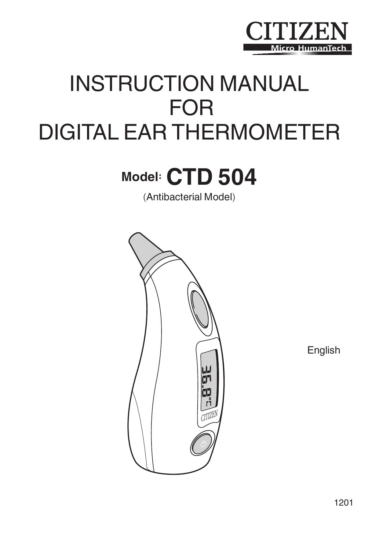Citizen CTD 504 Thermometer User Manual