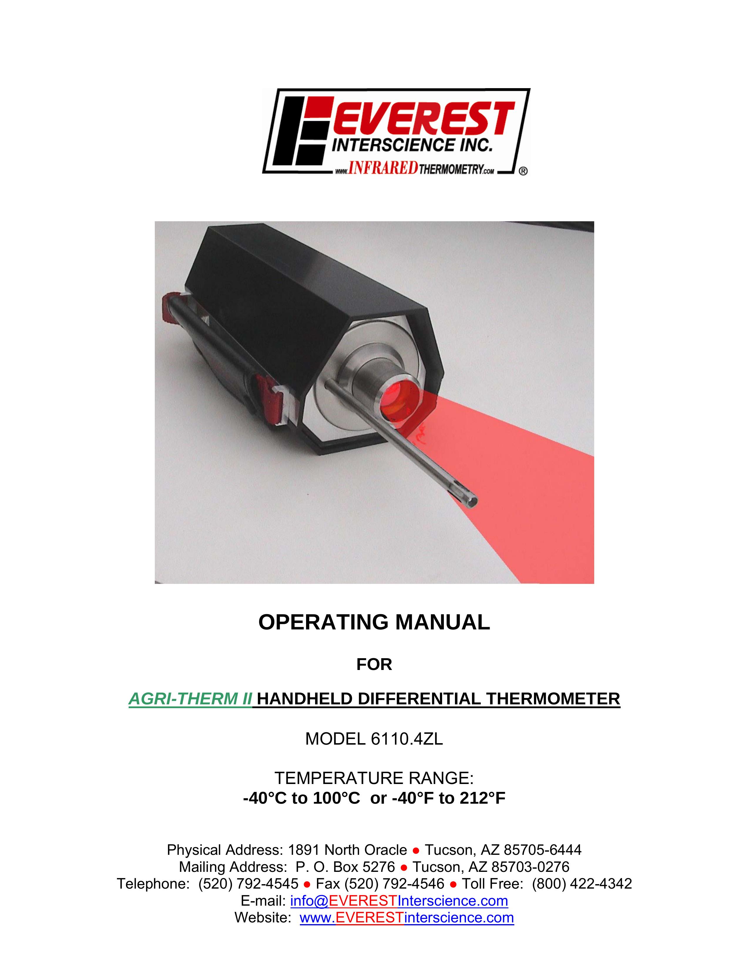 E&J 6110.4ZL Thermometer User Manual