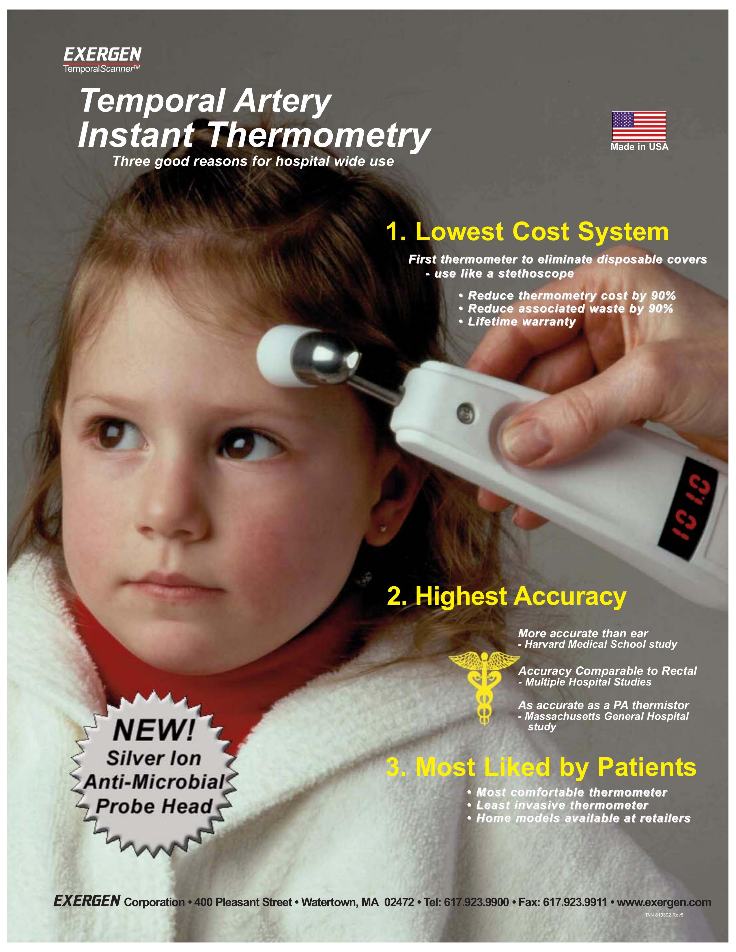Exergen Instant Thermometry Thermometer User Manual