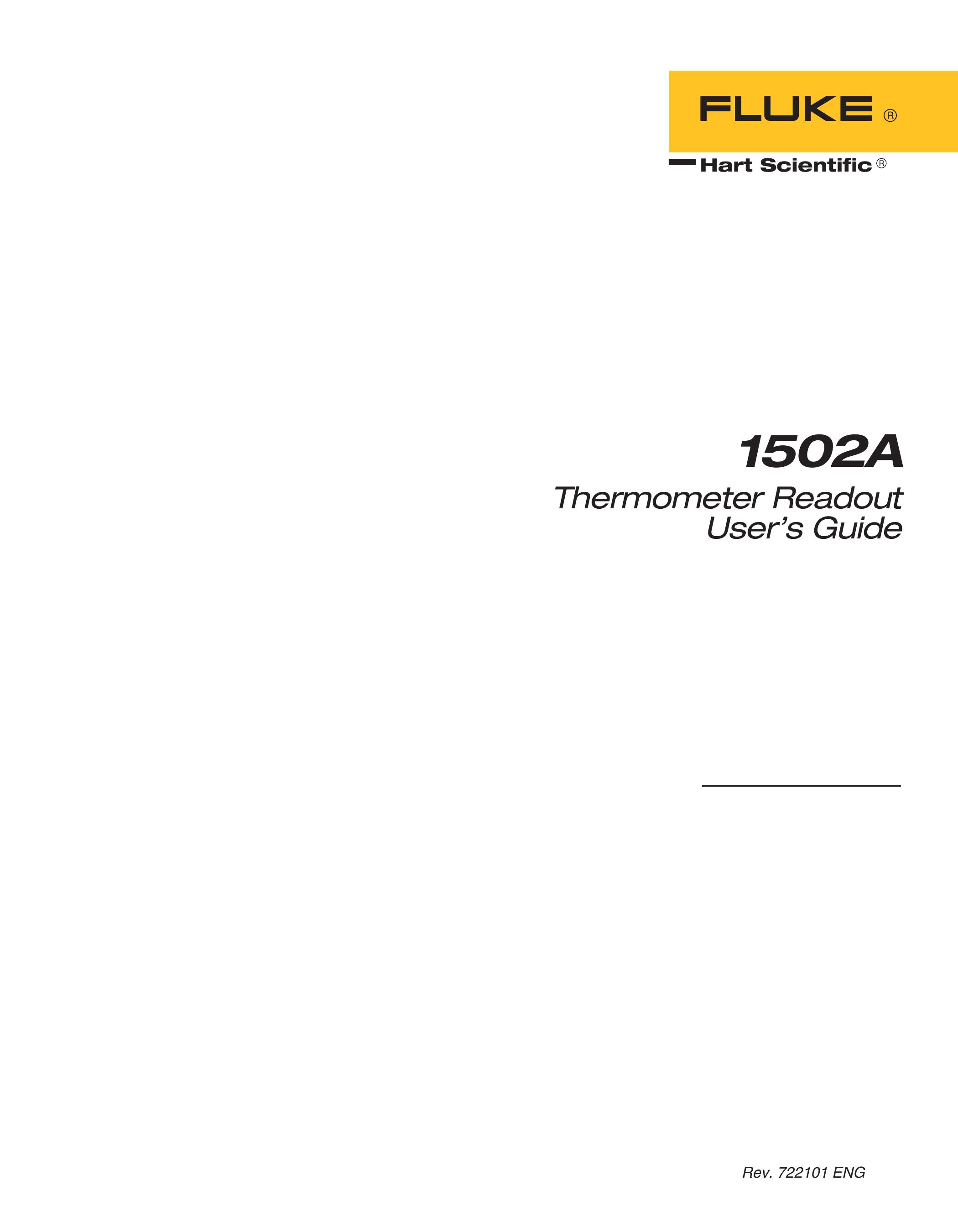 Fluke 1502A Thermometer User Manual