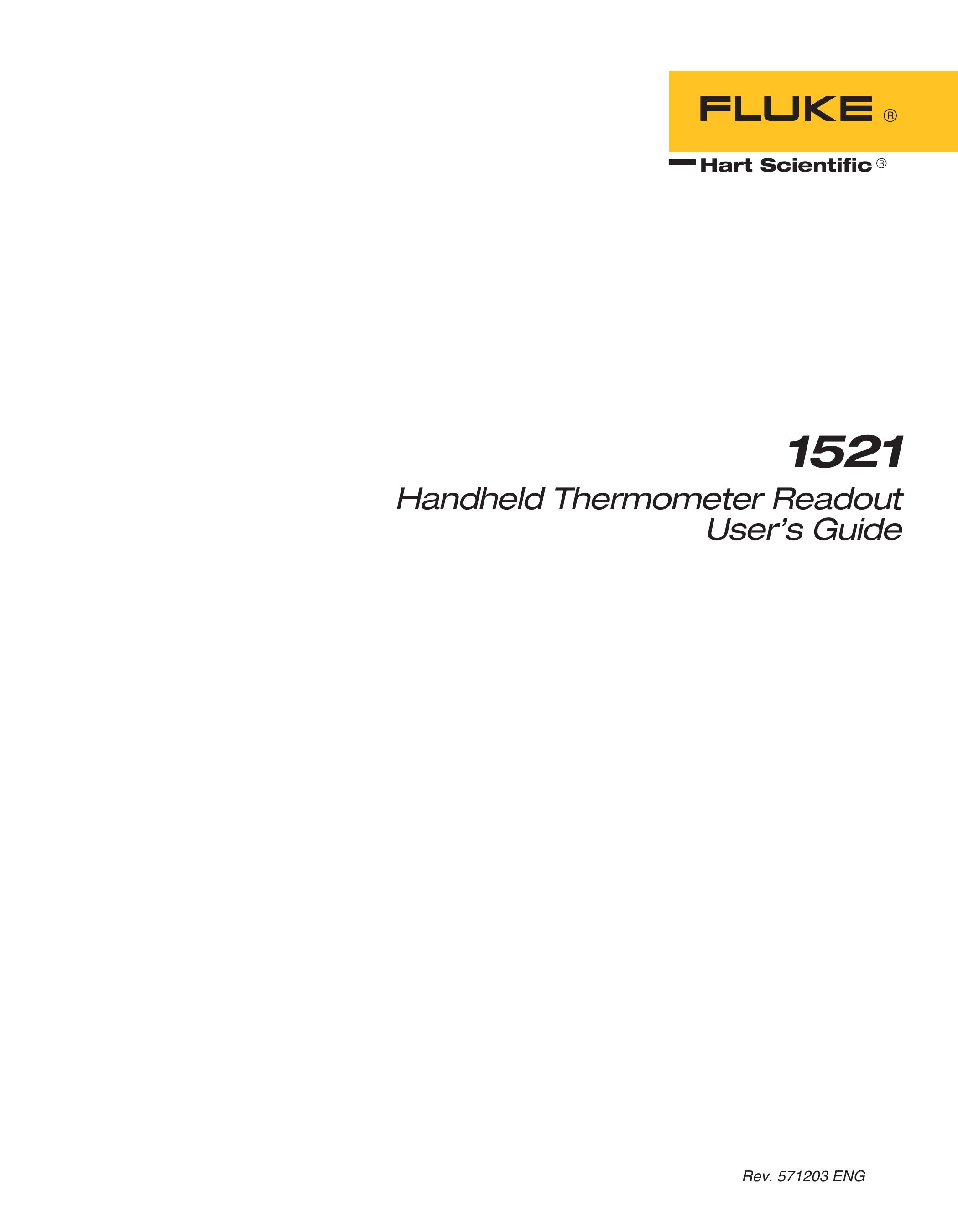 Fluke 1521 Thermometer User Manual