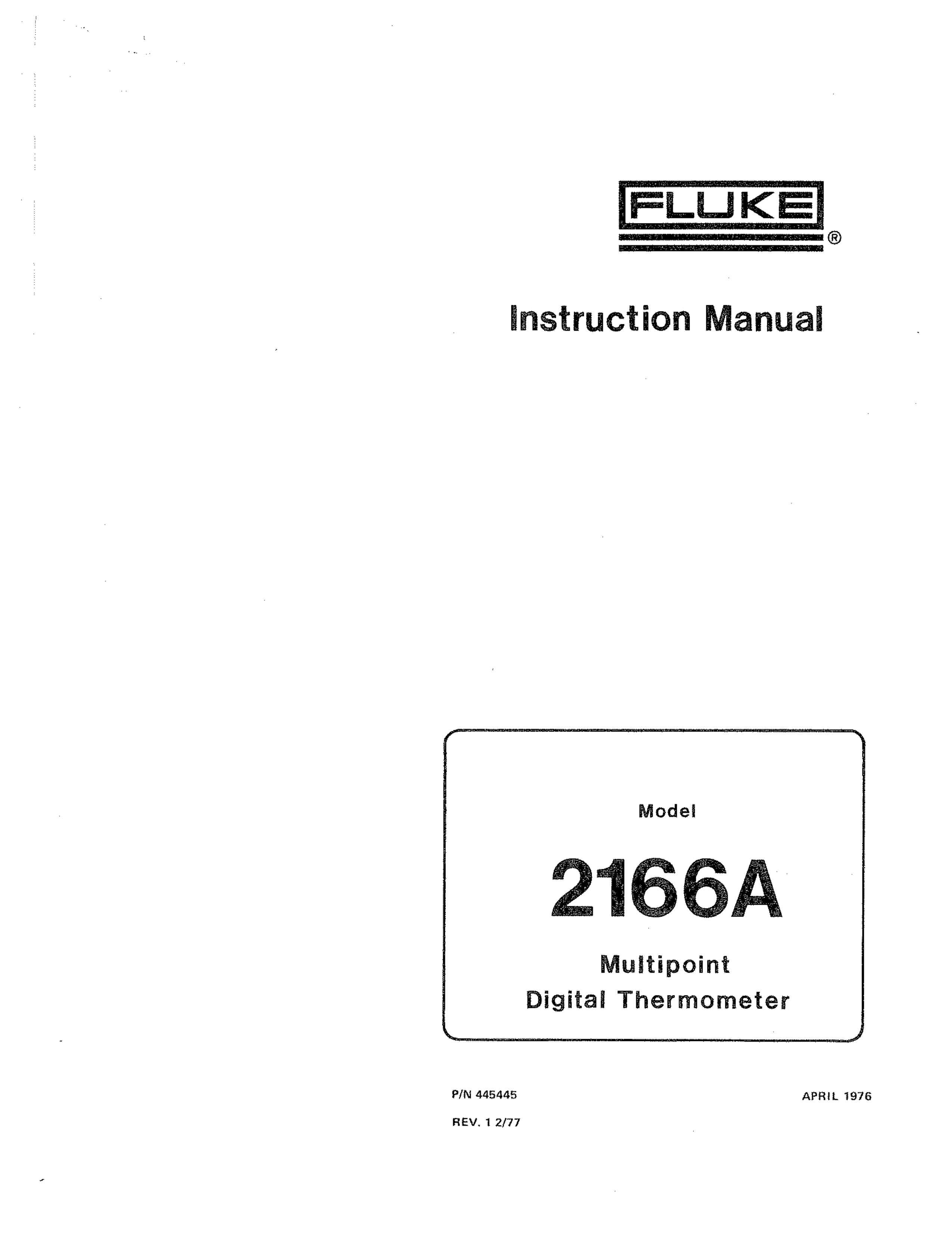 Fluke 2166A Thermometer User Manual