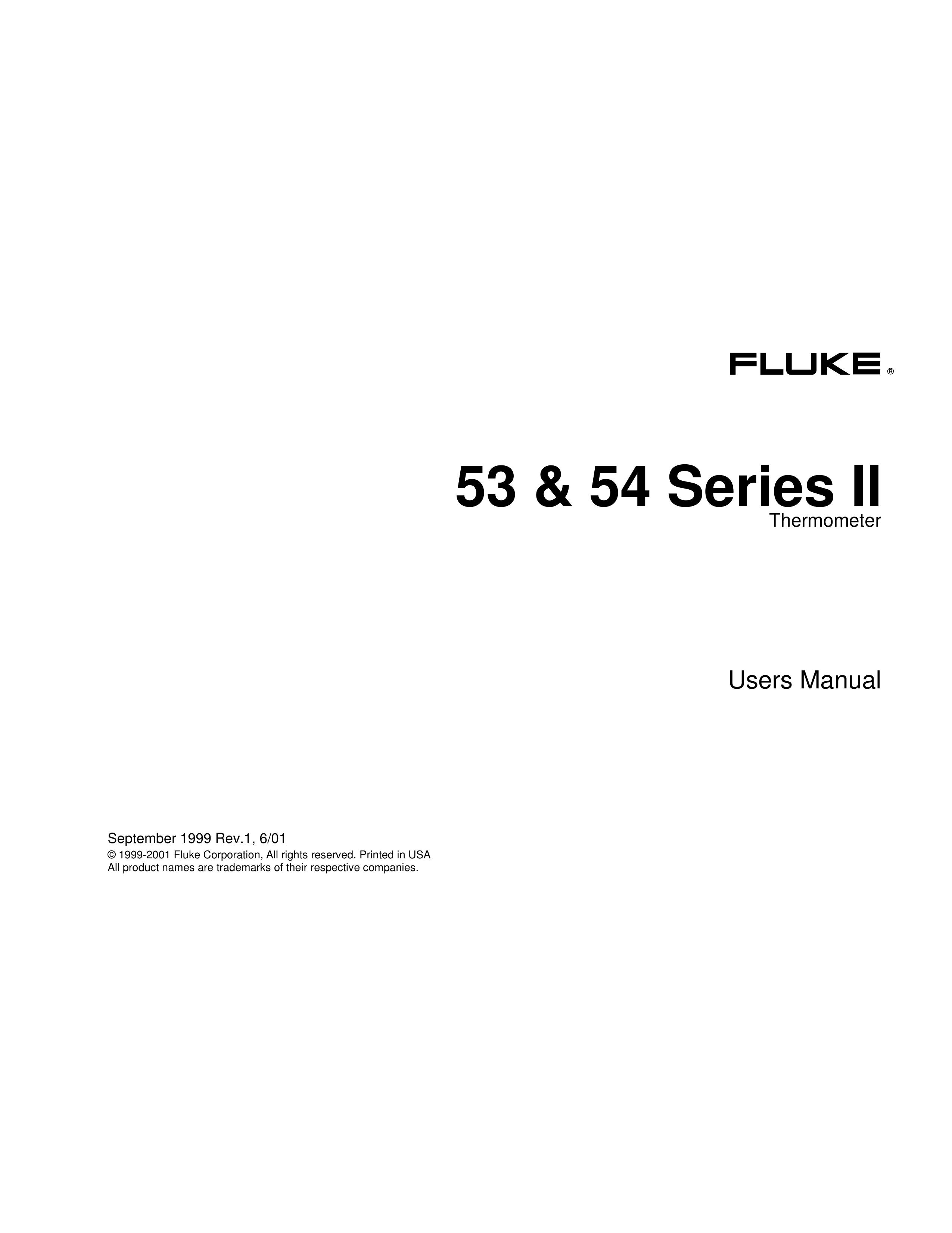 Fluke 53 & 54 Series Thermometer User Manual