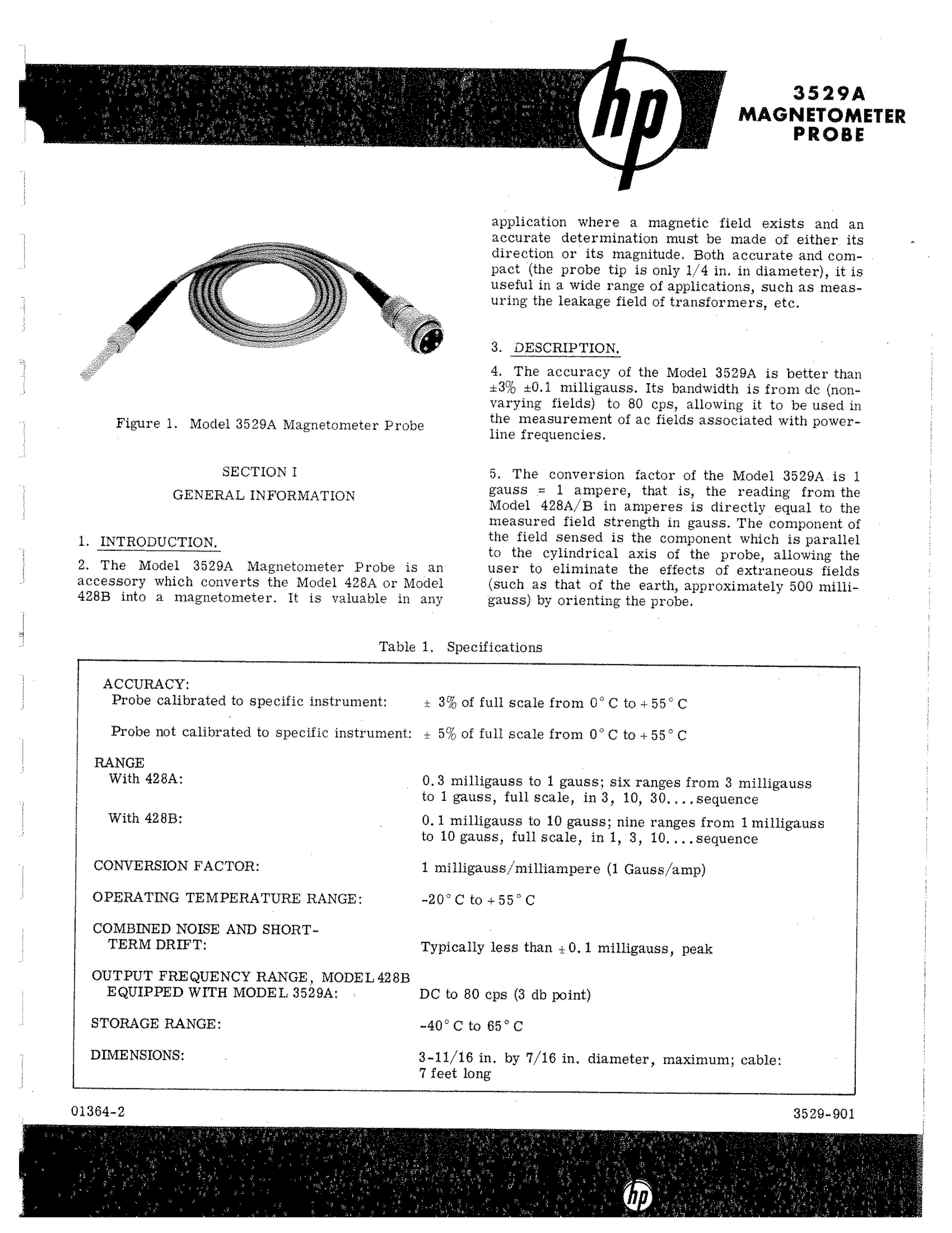 HP (Hewlett-Packard) 3529A Thermometer User Manual