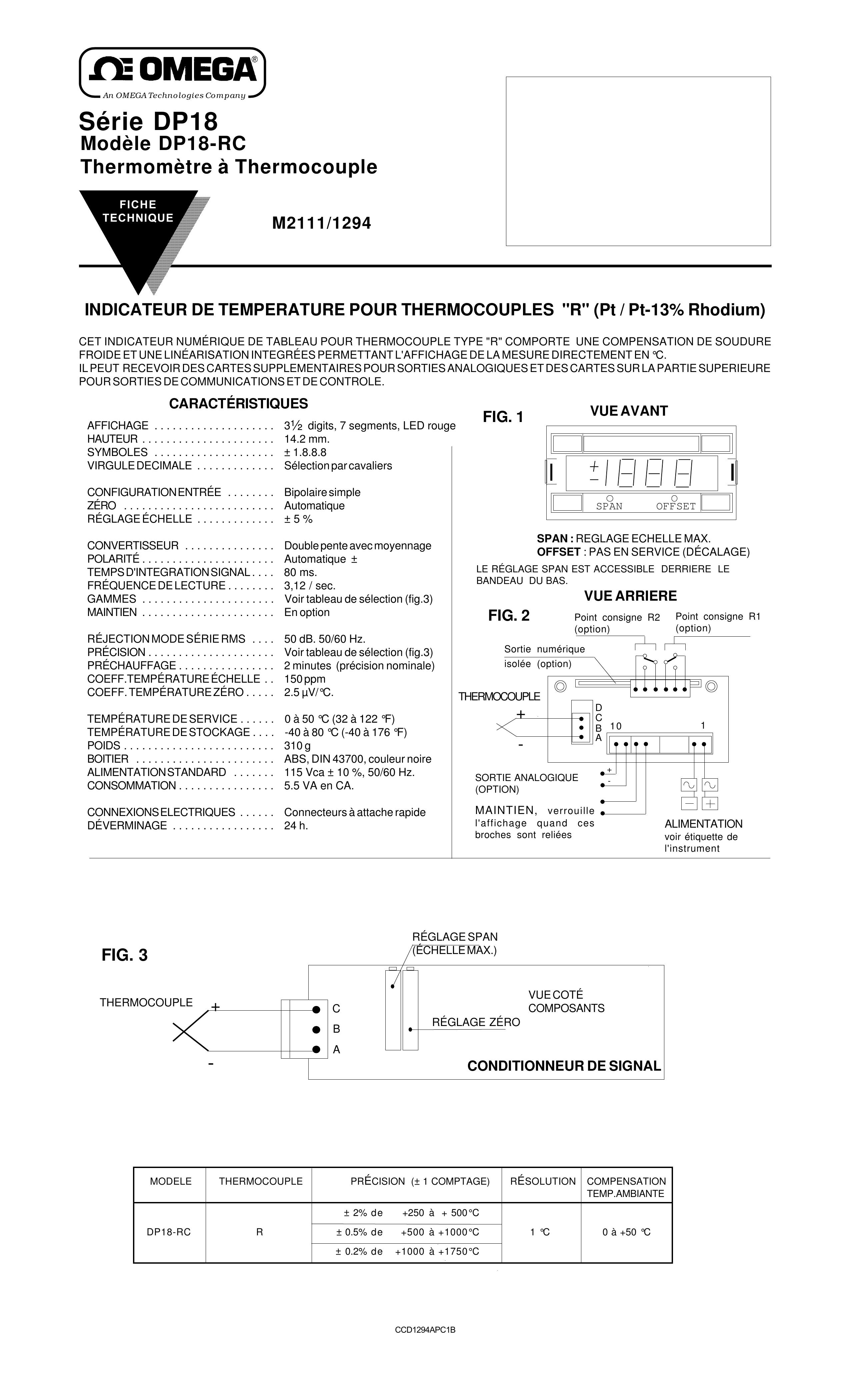 Iomega DP18-RC Thermometer User Manual